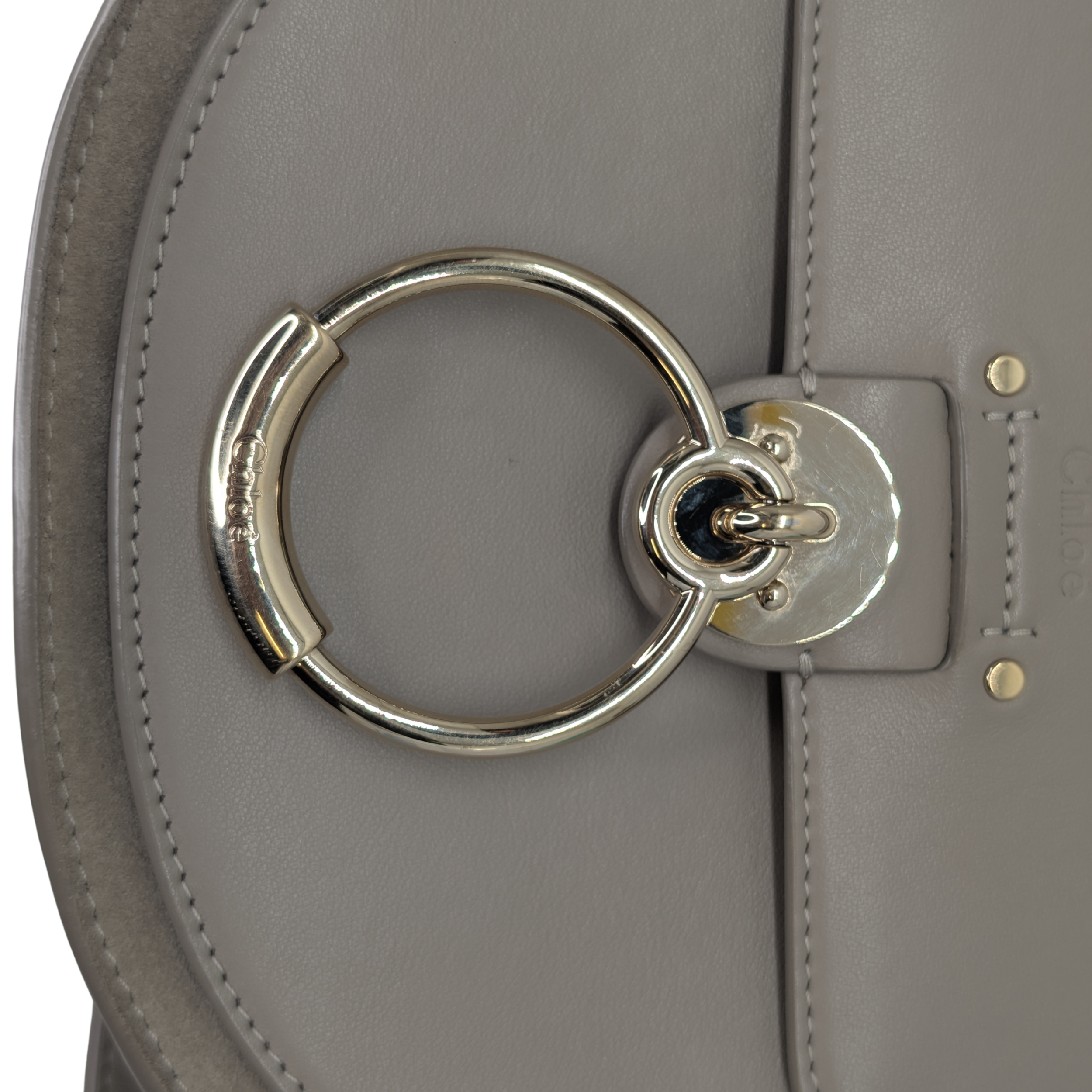 Chloe Calfskin Small Tess Bag Motty Grey