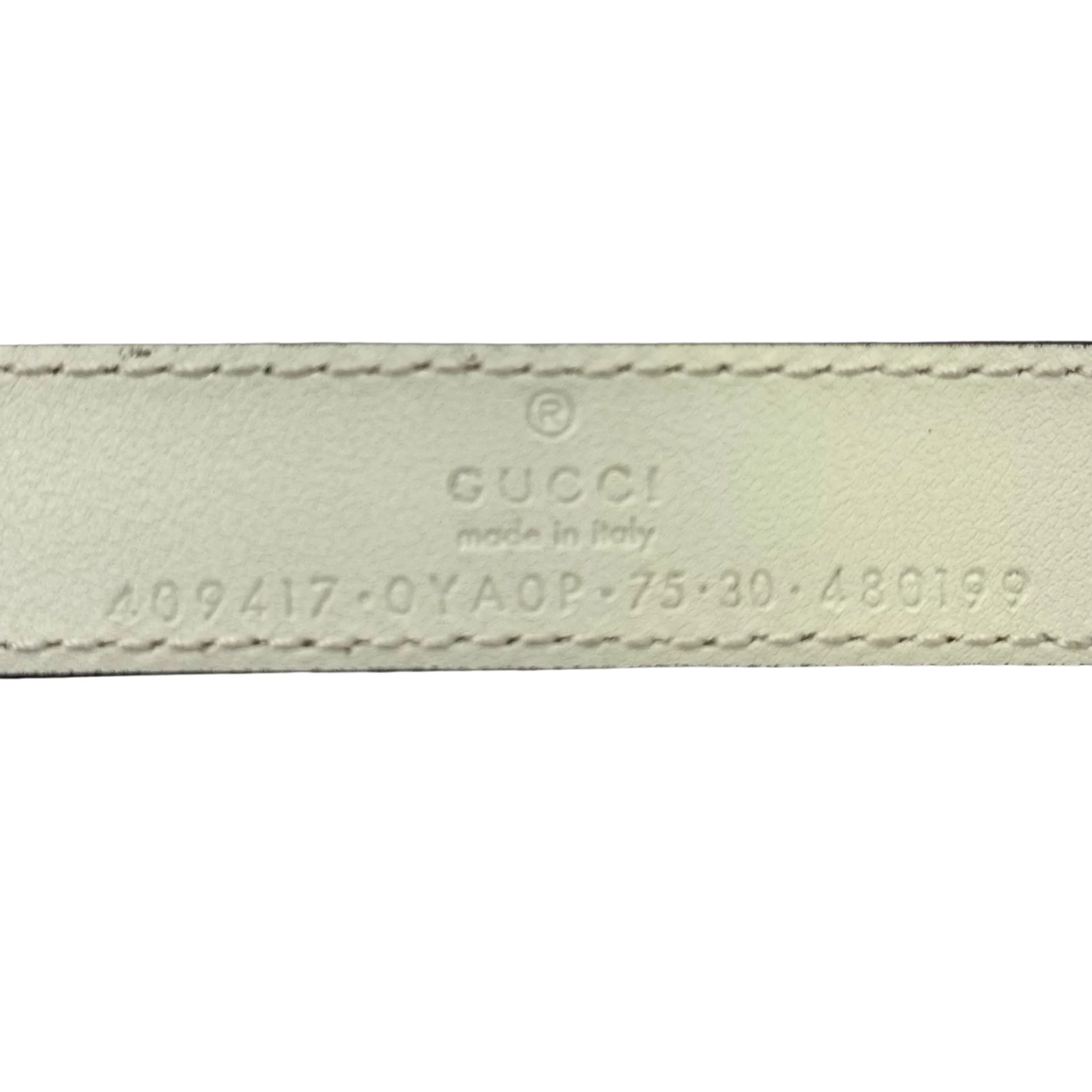 Gucci GG Marmont Thin Belt White 90