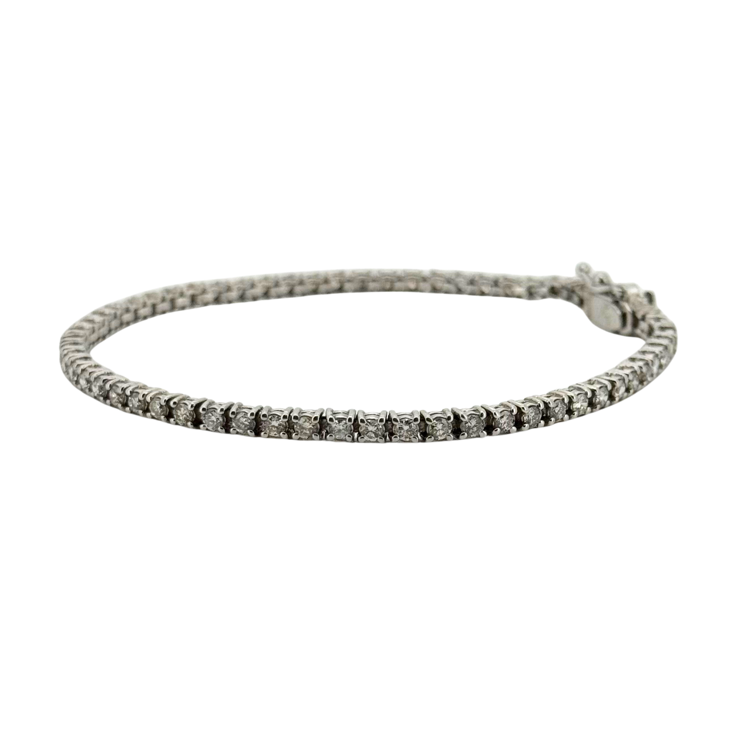 2.00ct SI Natural Diamond on Platinum Tennis Bracelet