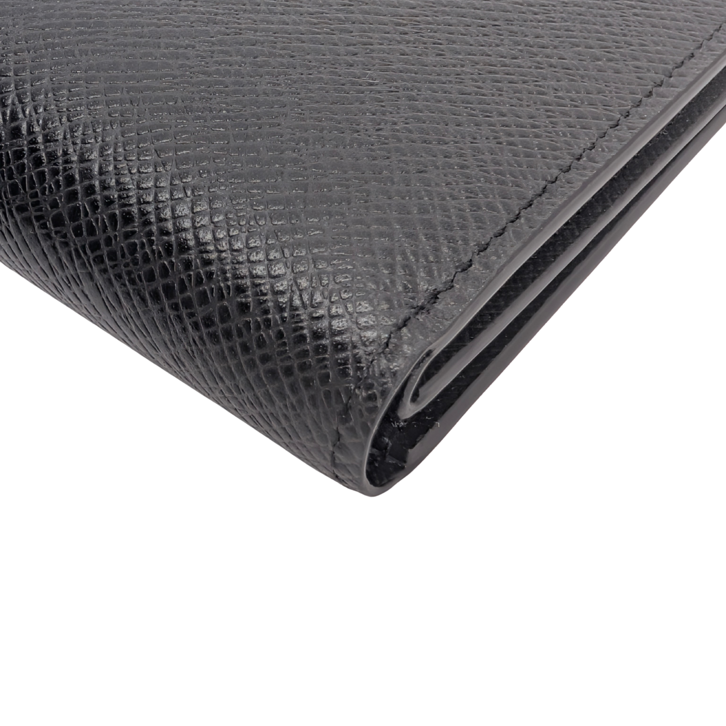 Louis Vuitton Bifold Men's Wallet Leather Black