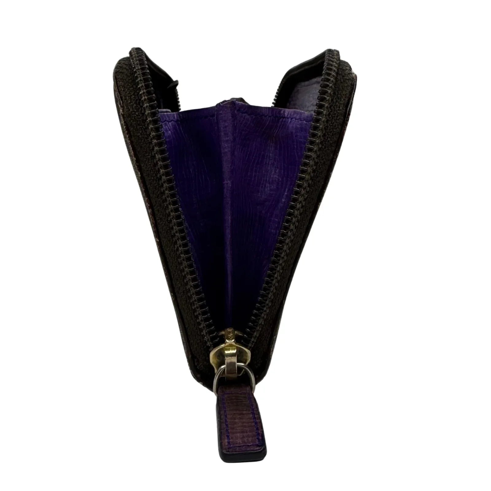 Fendi Zucca Monogram zip Wallet Tobacco