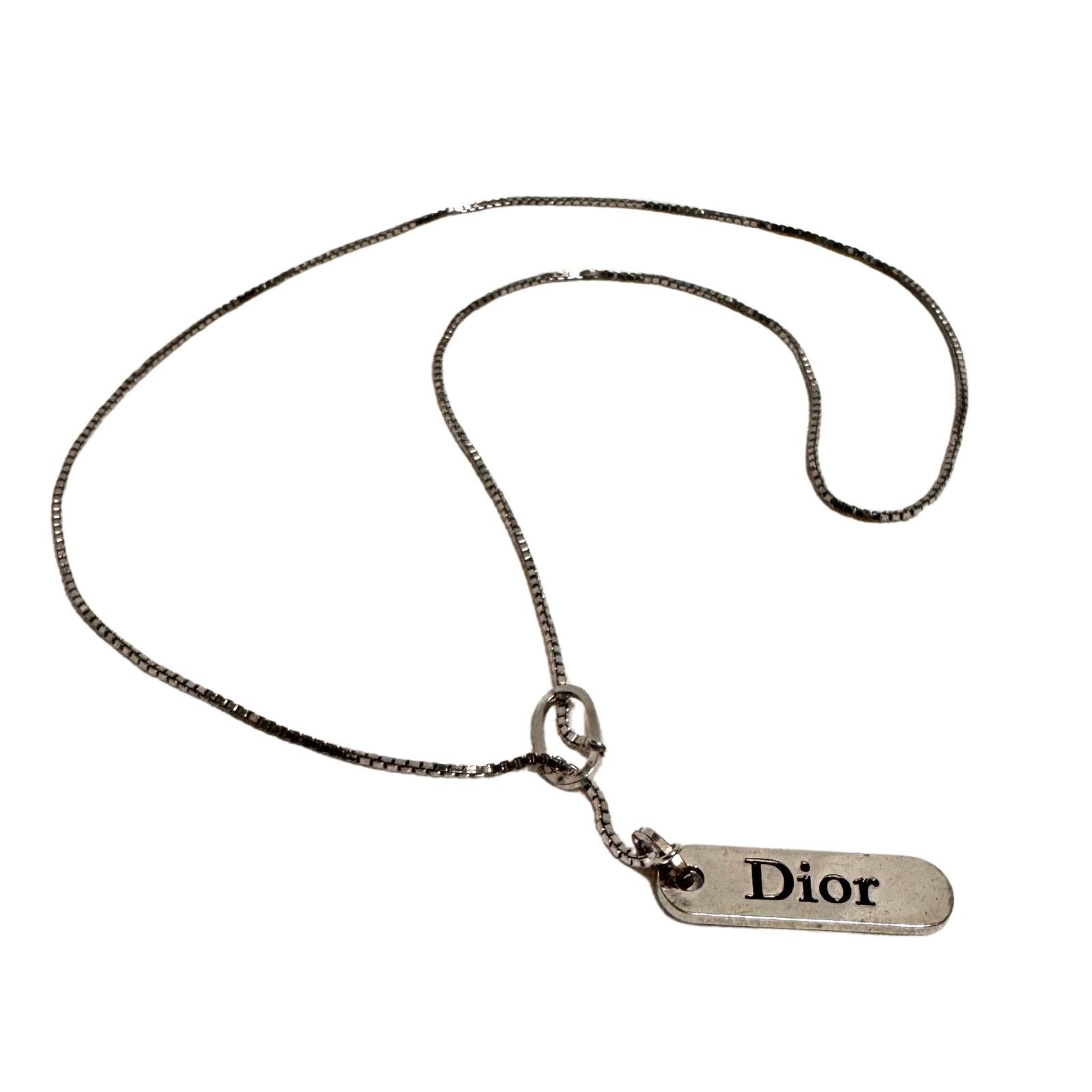 Dior Silver-Tone Pendant Necklace