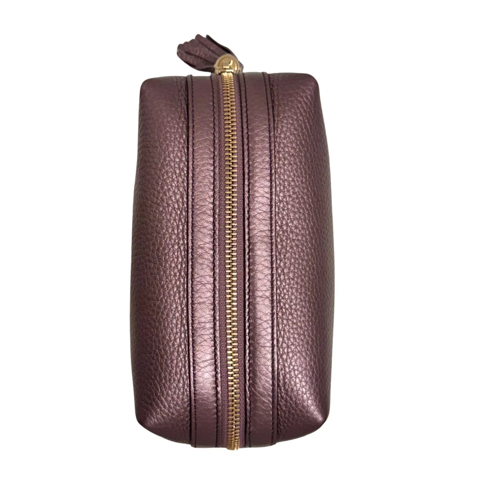 Gucci Soho Cosmetic Pouch in Rose Gold Pebbled Leather - Lost Designer