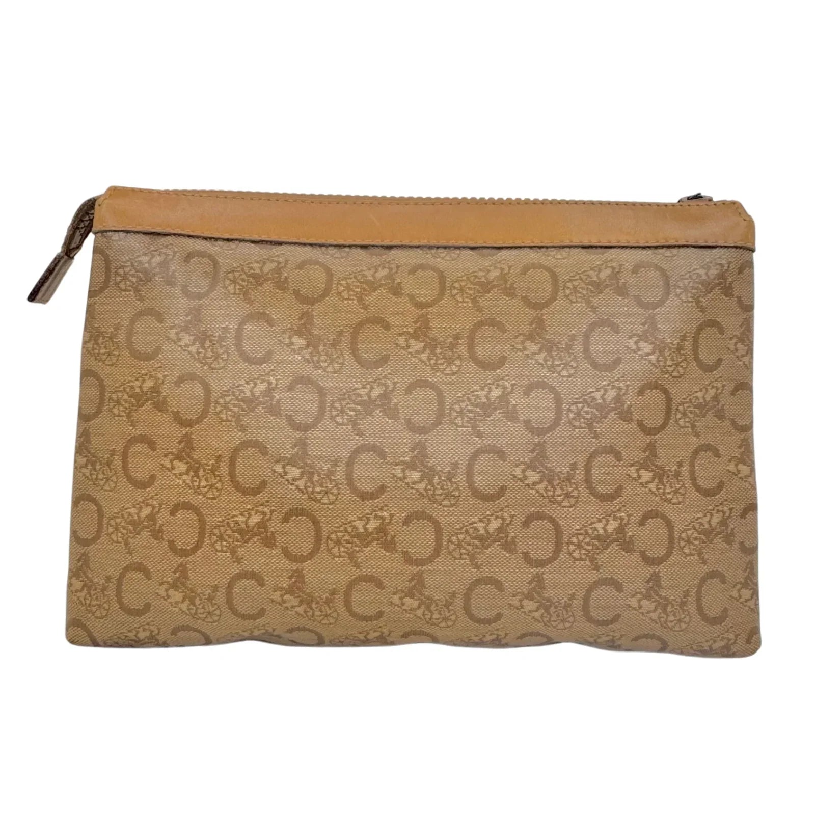 Brown Celine Leather Clutch