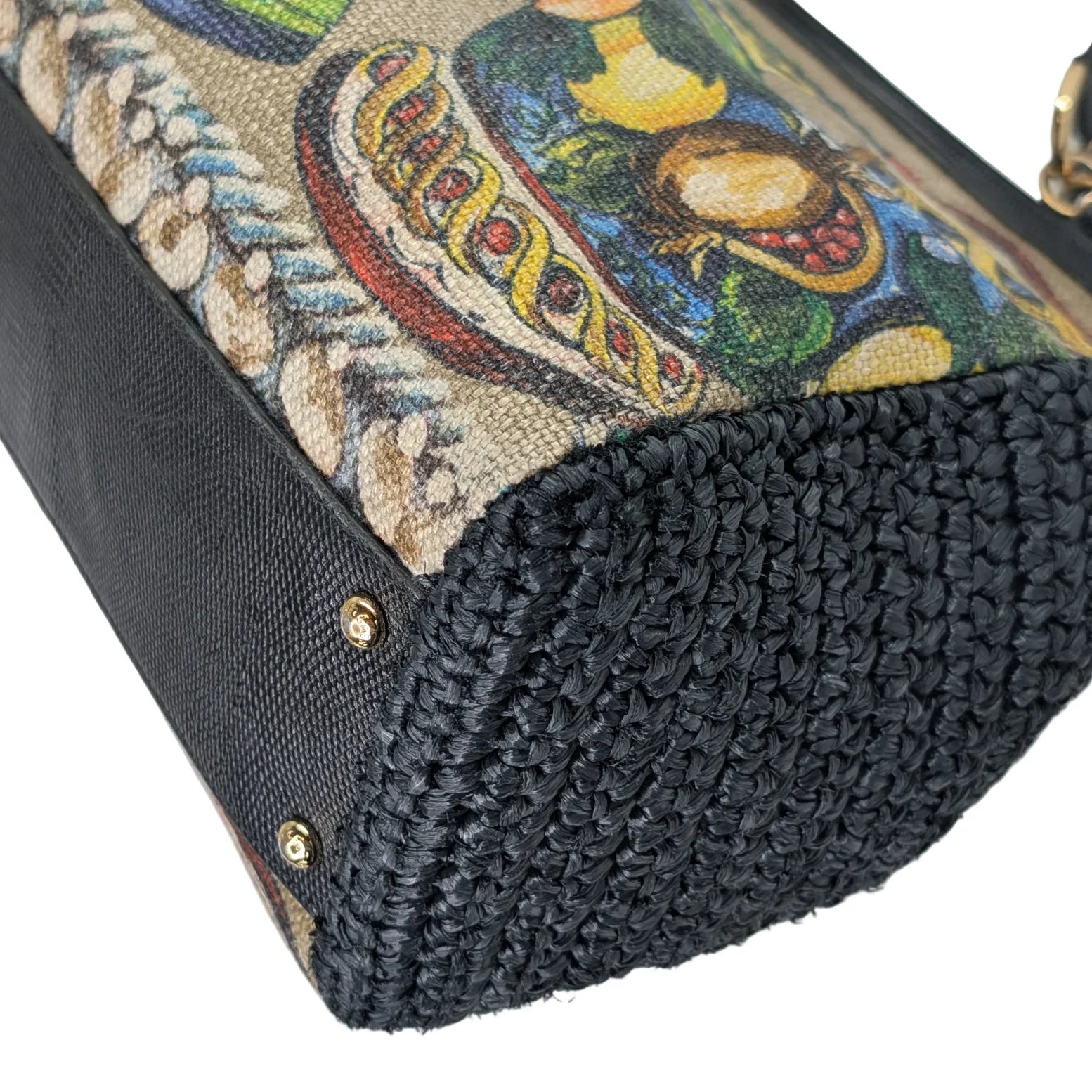 Dolce & Gabbana Sicily Handbag Floral/Black - Lost Designer