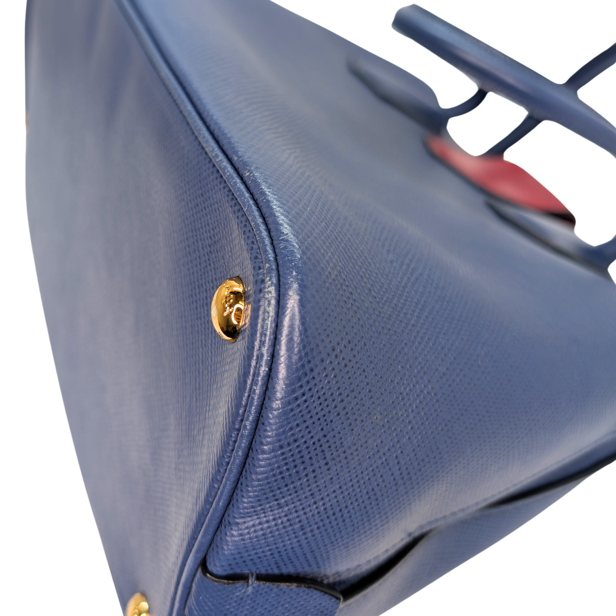 Prada Saffiano Cuir Tote Bag Navy Blue