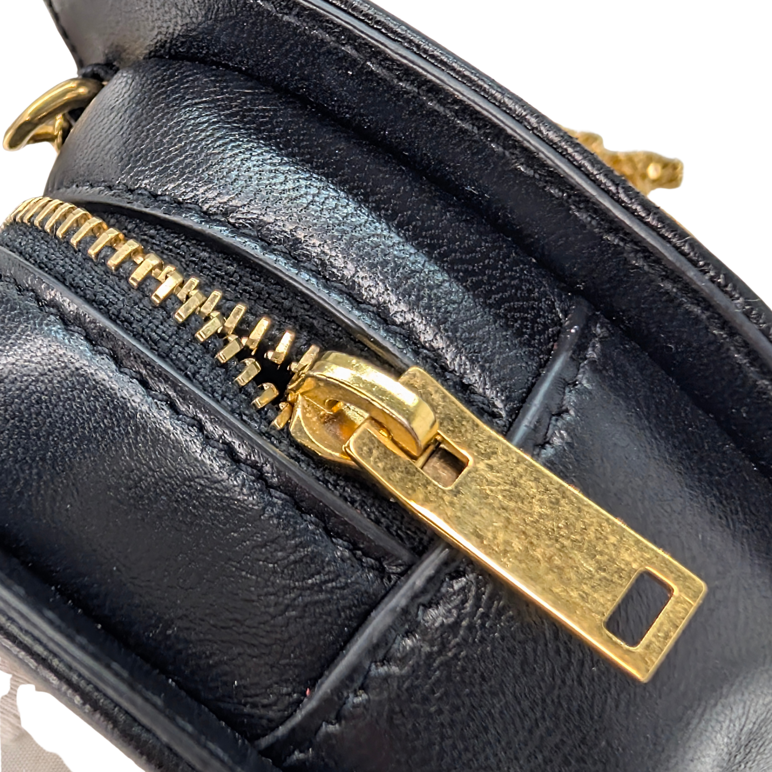 Yves Saint Laurent Mini Love Heart Leather Crossbody Bag Black