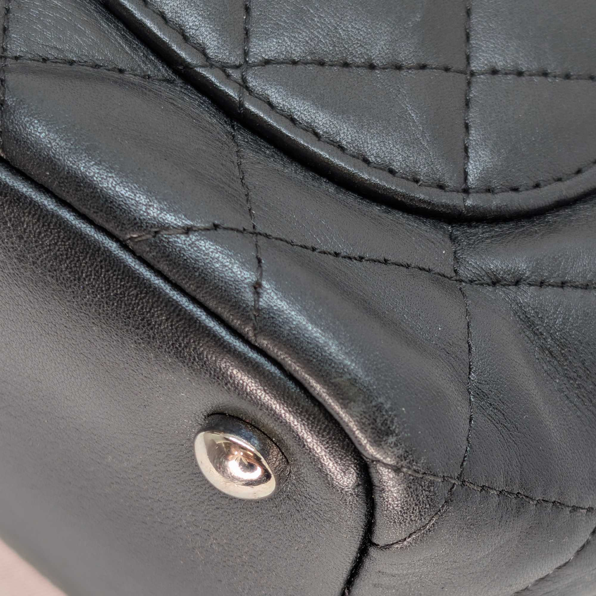 Chanel Cambon Line Small Tote HandBag Black/White