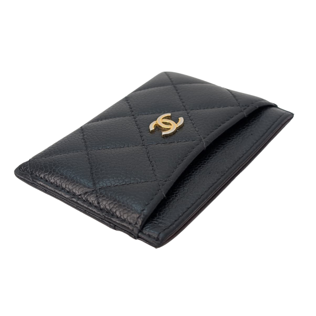 Chanel Classic Black Card Holder Black