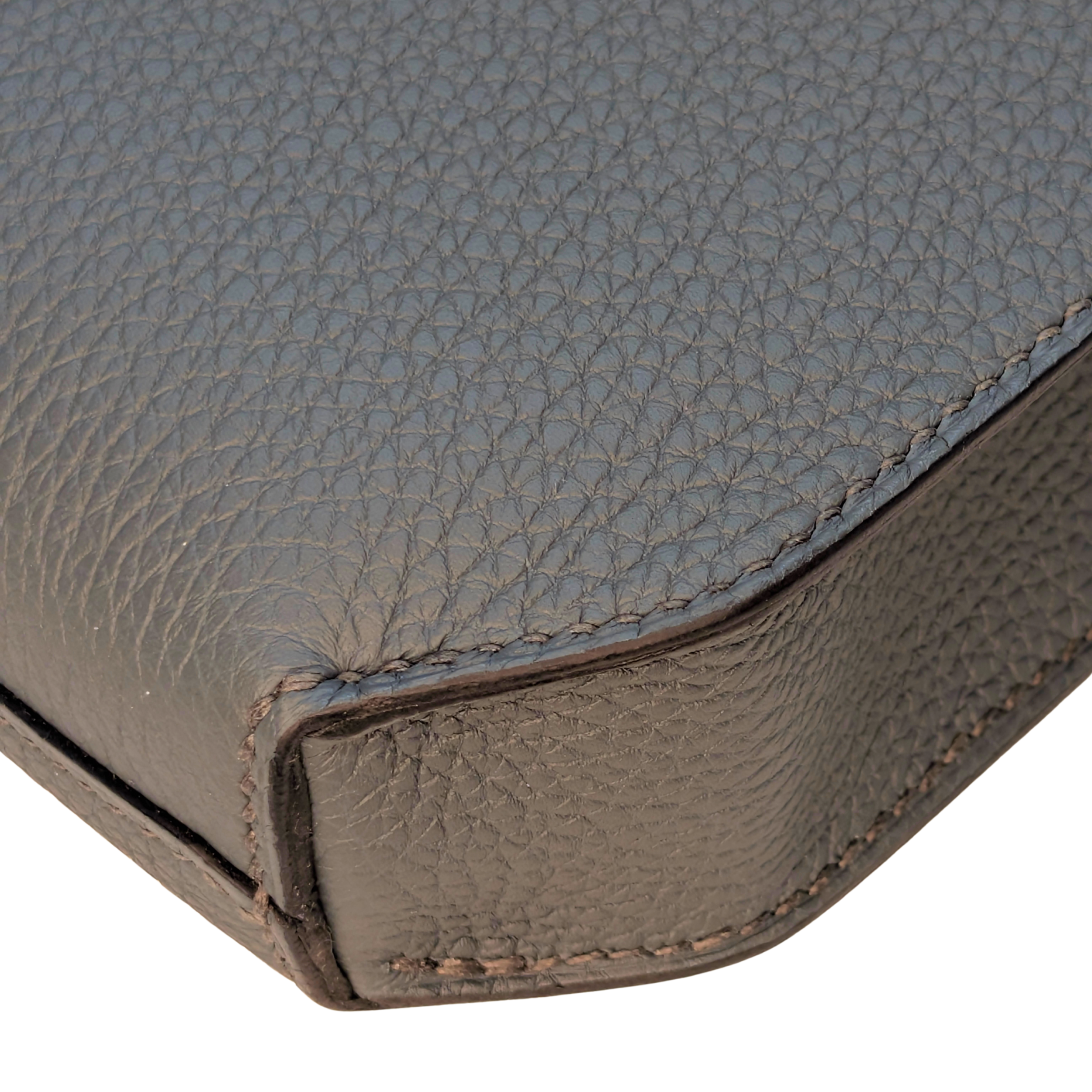 Hermès Kelly Dépêches 36 Briefcase Bag Bleu Orage Togo SHW Z Stamp