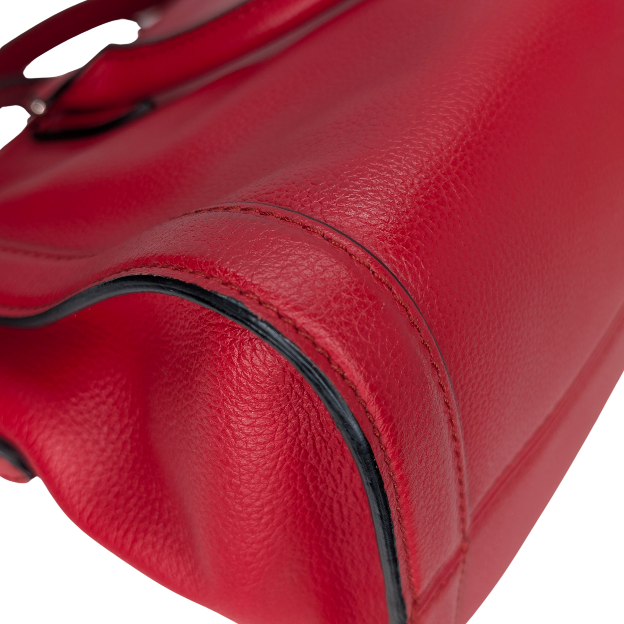 Alexander McQueen Padlock Skull Tote Bag Red