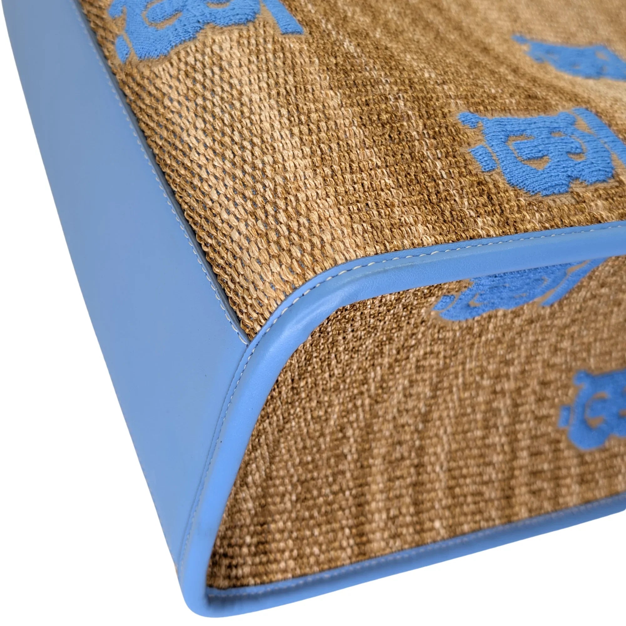 Burberry Freya Tb Line Monogram Tote Bag Beige - Lost Designer