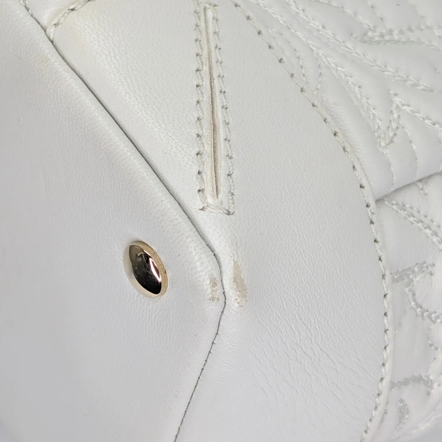 Versace Vanitas Barocco Handbag White - Lost Designer
