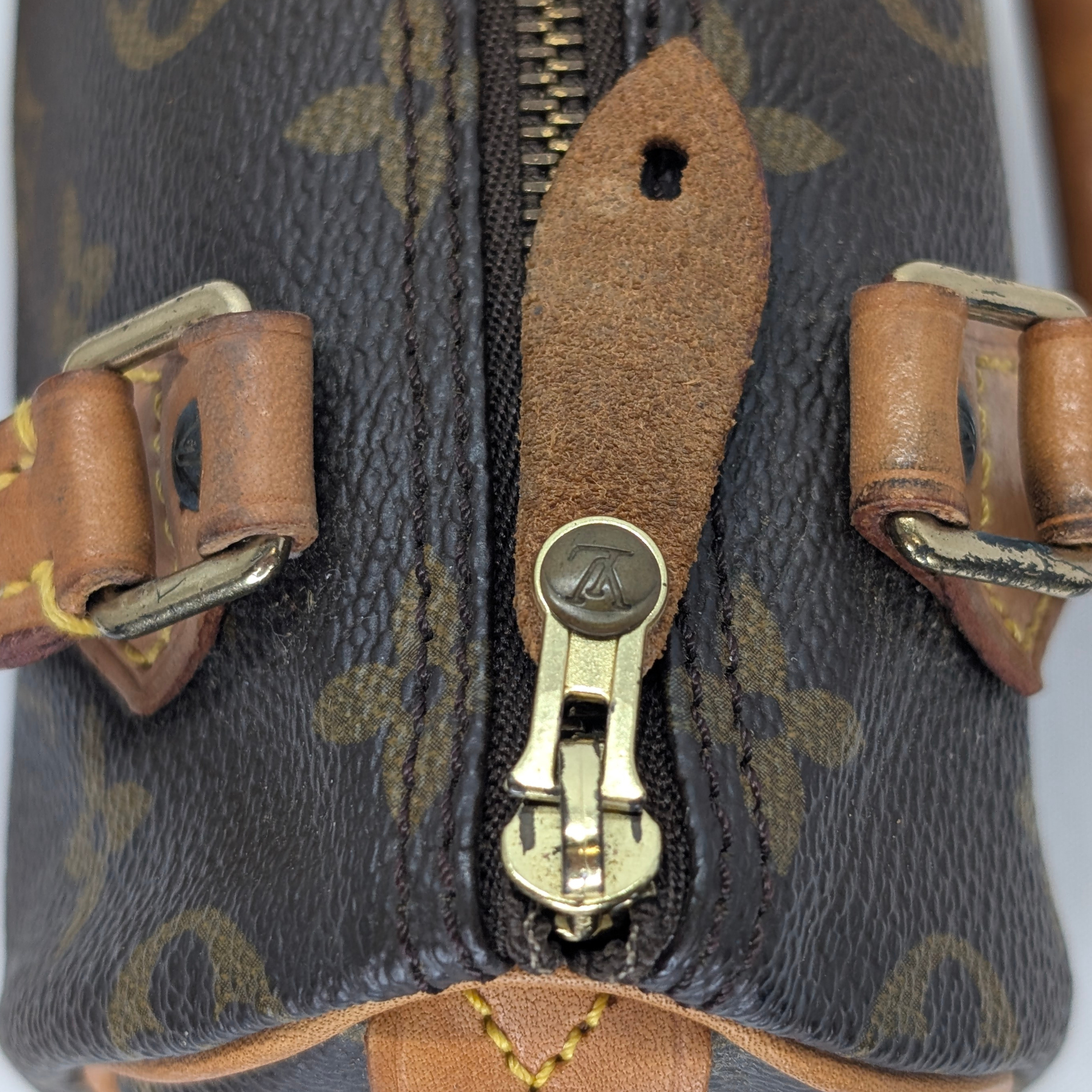 Louis Vuitton Nano Speedy Monogram Handbag Brown