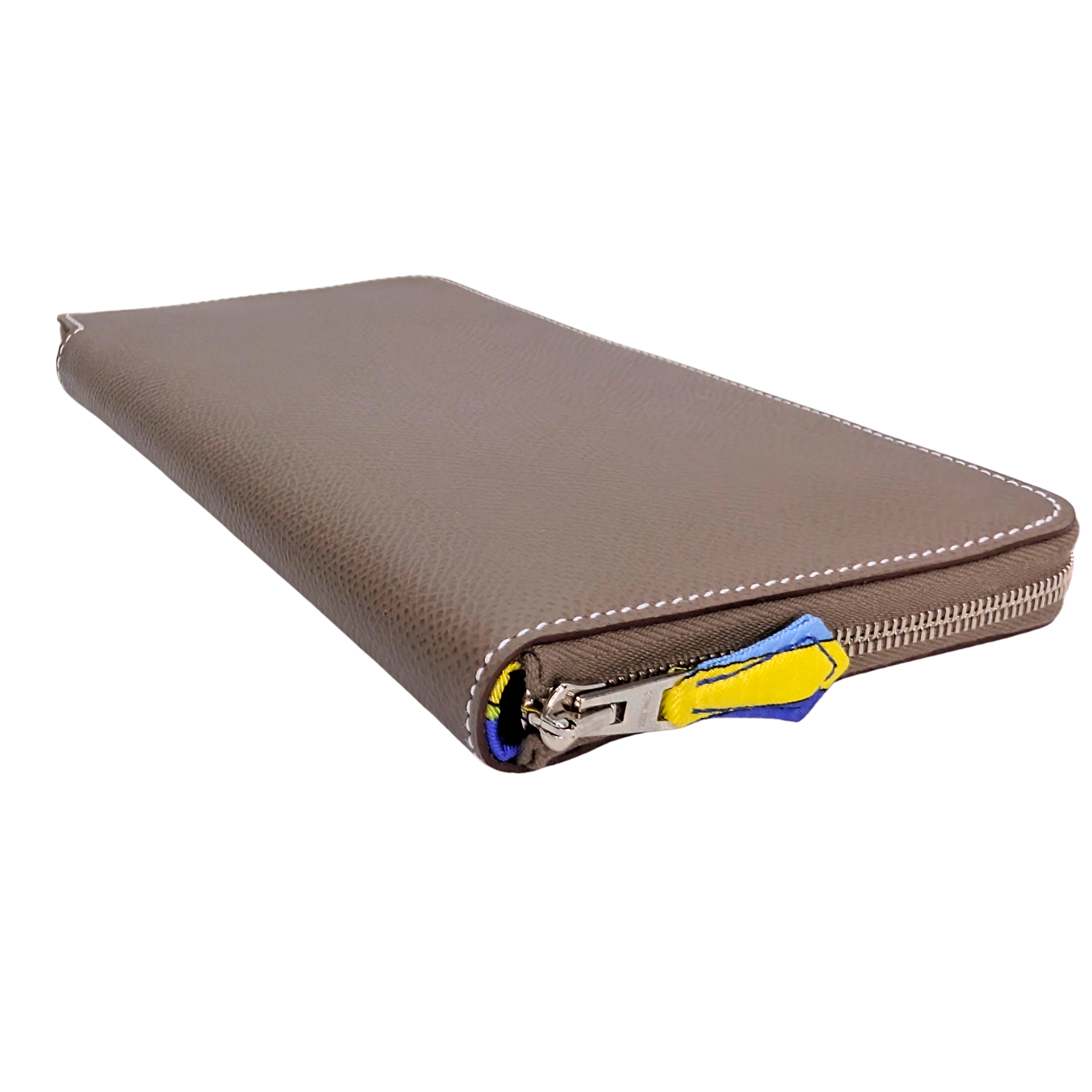 Hermes Silk'In Classique long wallet Epsom étoupe