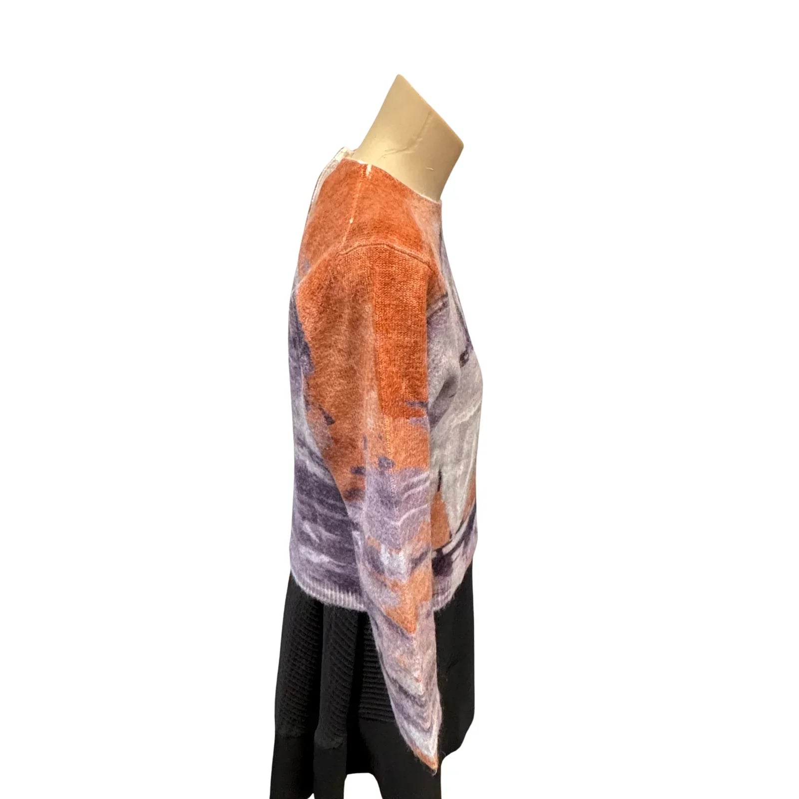 Prada Painted Seaside Landscape Knit Sweater