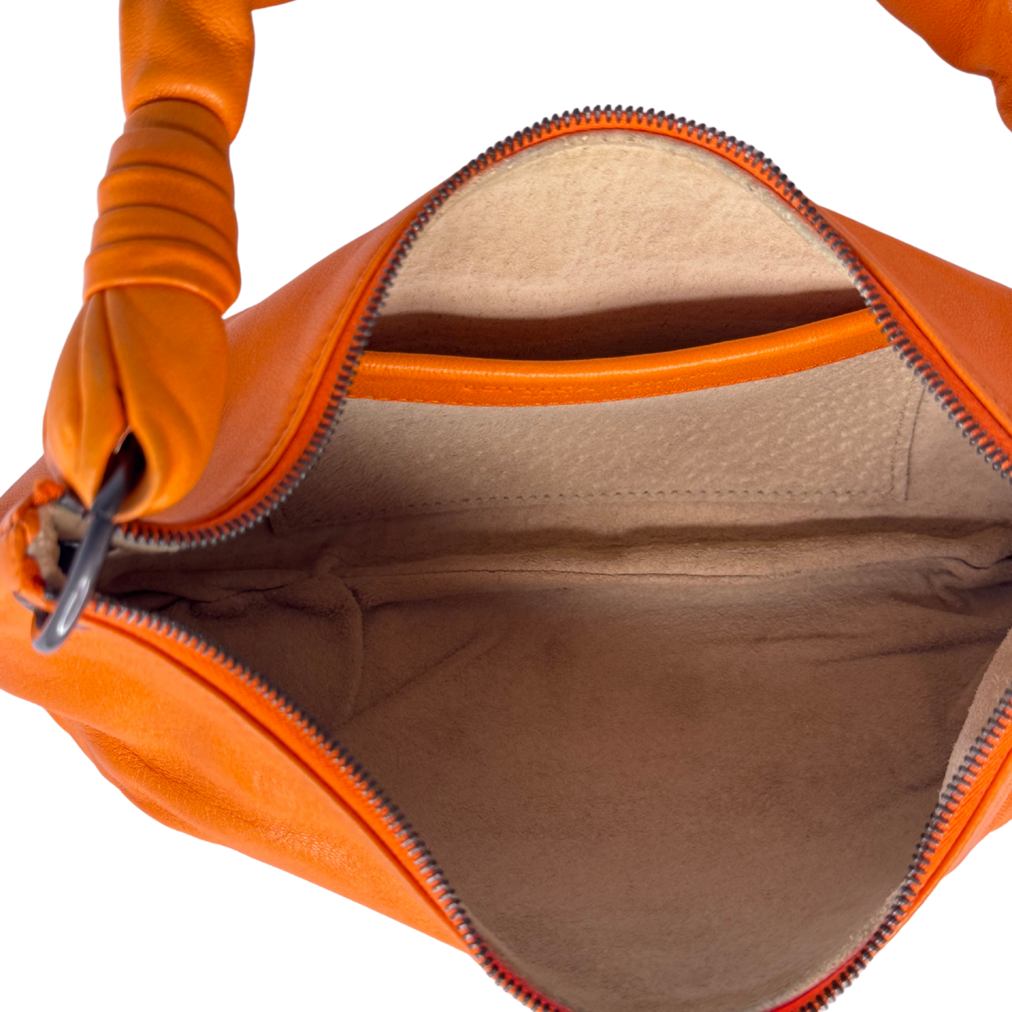 Bottega Veneta Orange Leather Mini Handbag