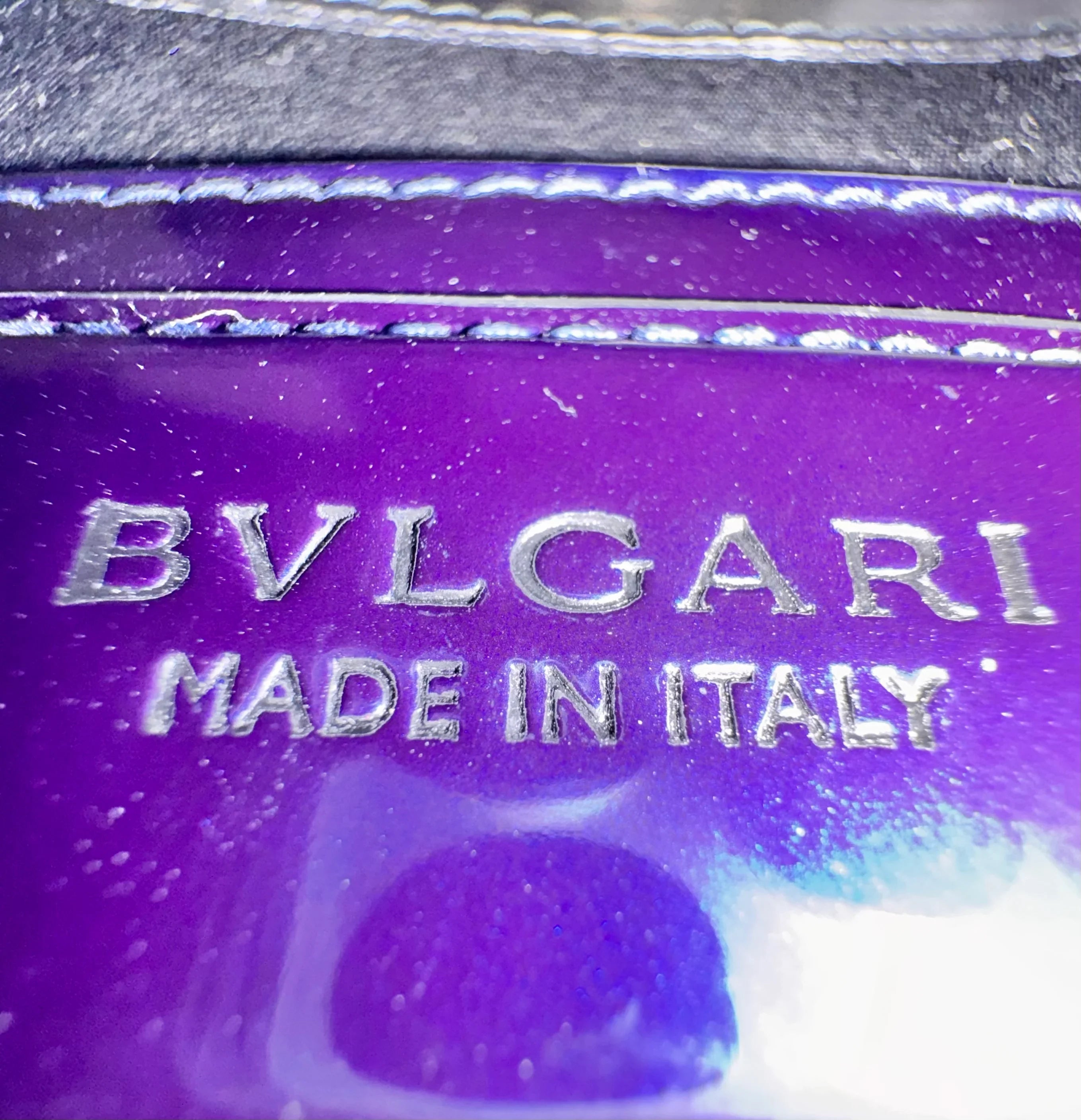 Bvlgari Serpenti patent leather handbag Blue