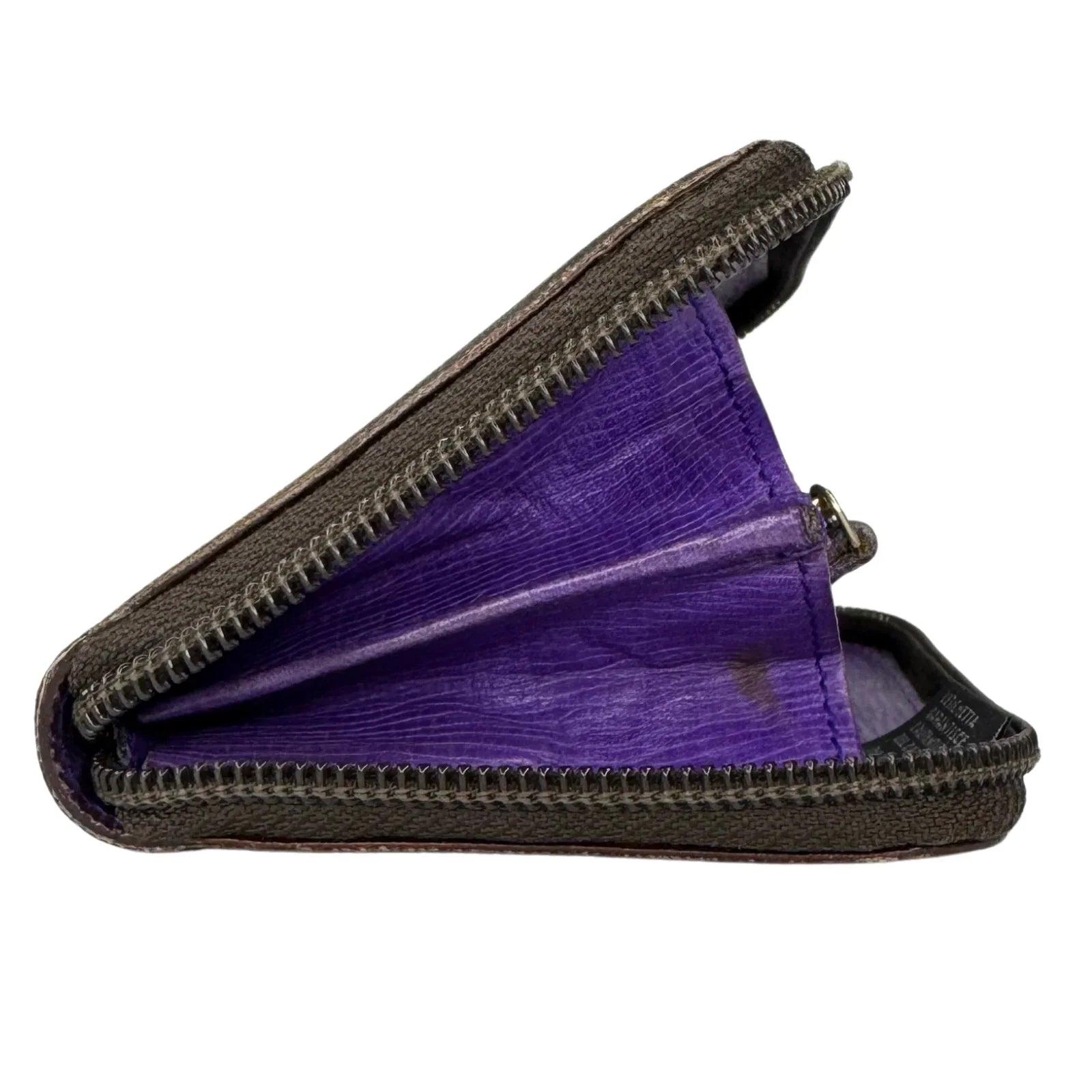 Fendi Zucca Monogram zip Wallet Tobacco