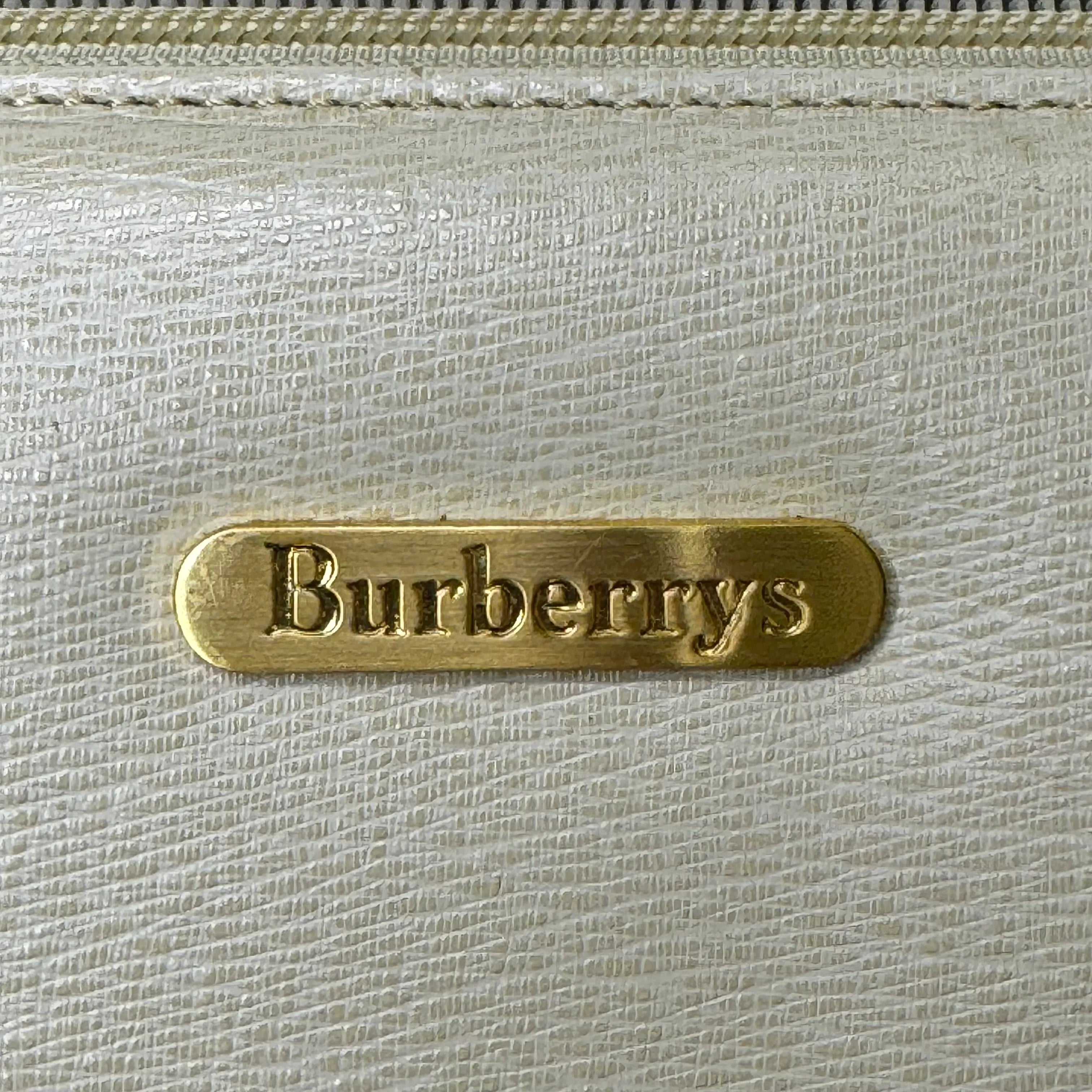 Burberry Mini Boston Bag Leather Beige