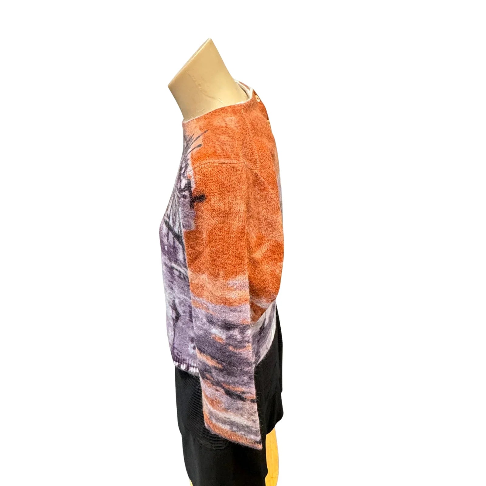 Prada Painted Seaside Landscape Knit Sweater