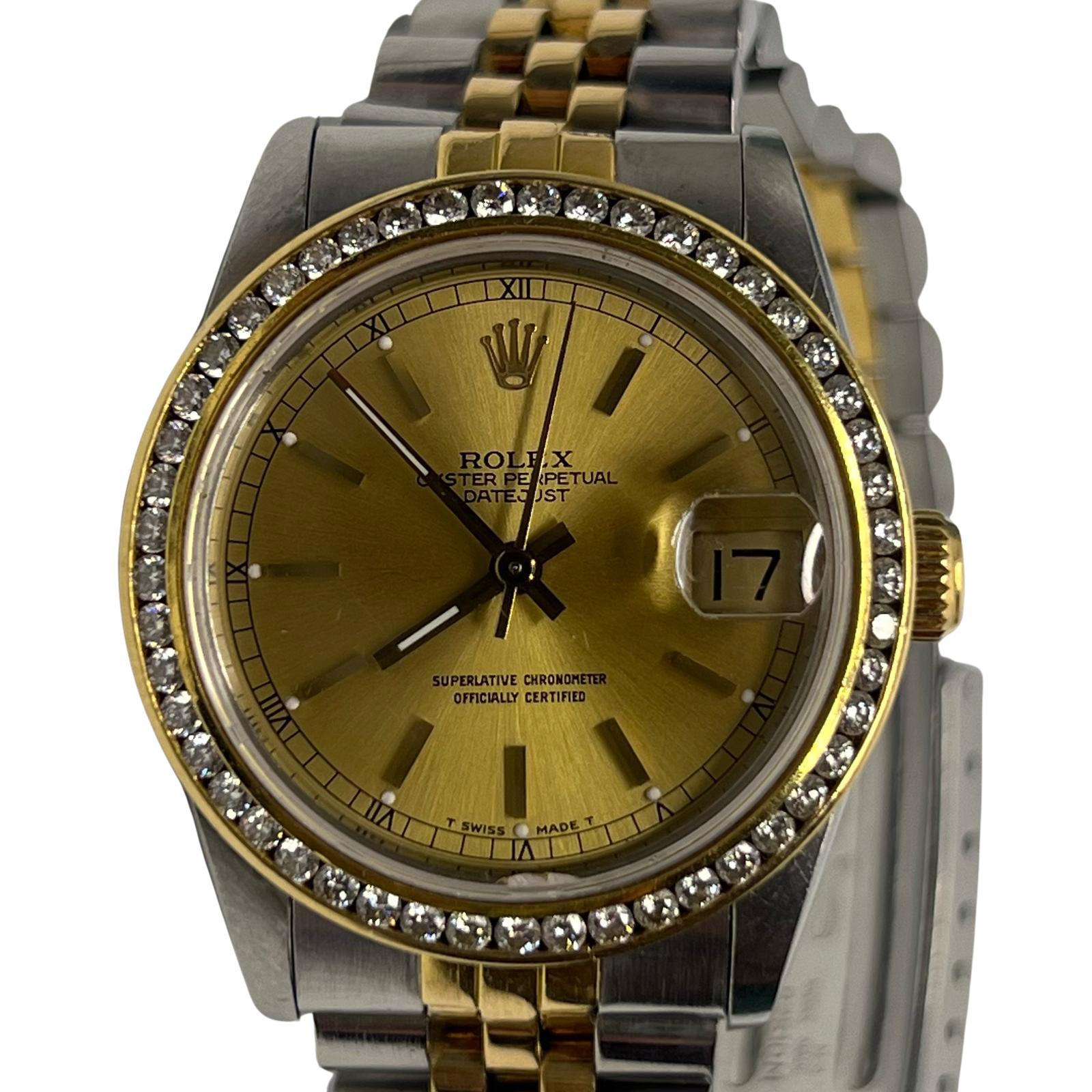 Rolex Datejust 31mm 68273 Two-Tone Diamond Bezel Champagne Dial 1988 Women's Watch