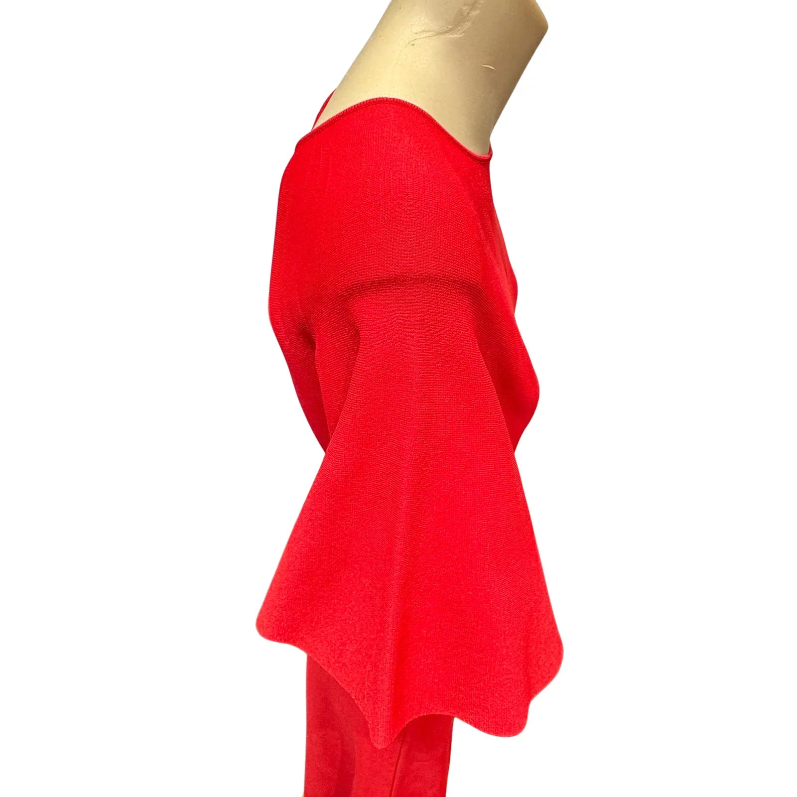 Valentino Flutter Sleeve Maxi Dress Red
