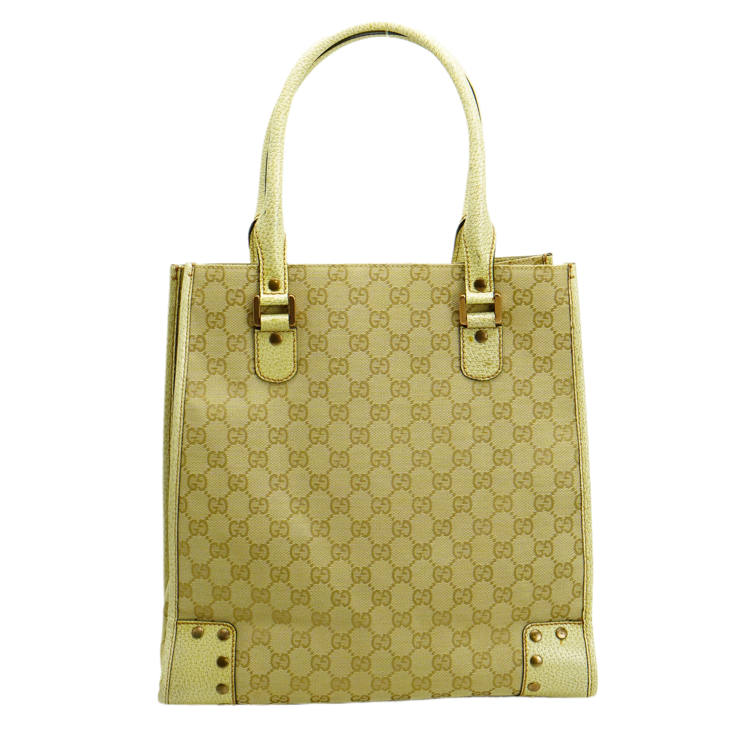 Gucci Beige GG Monogram Canvas Handbag