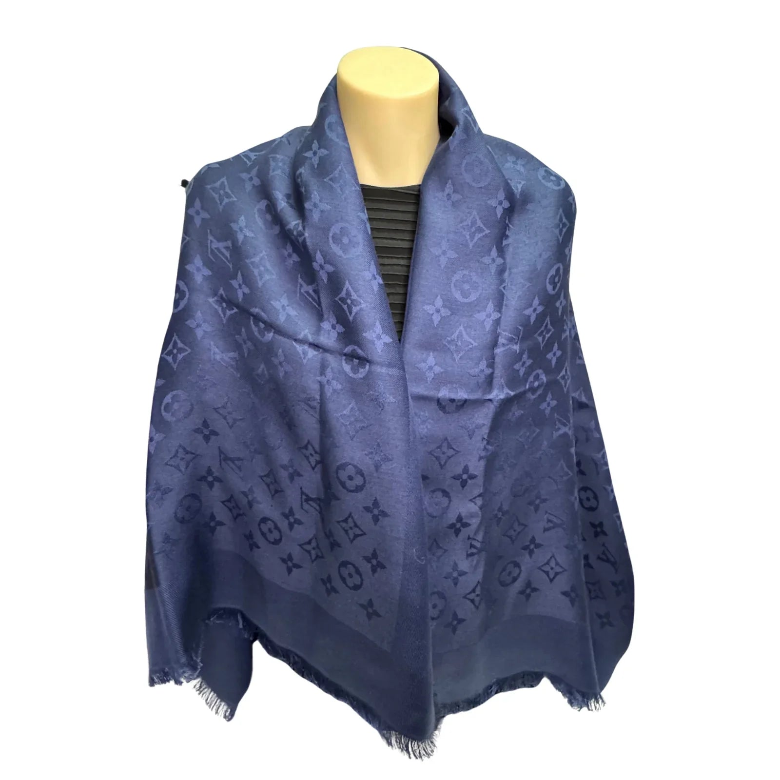 Louis Vuitton Châle Monogram shine silk Wool scarf