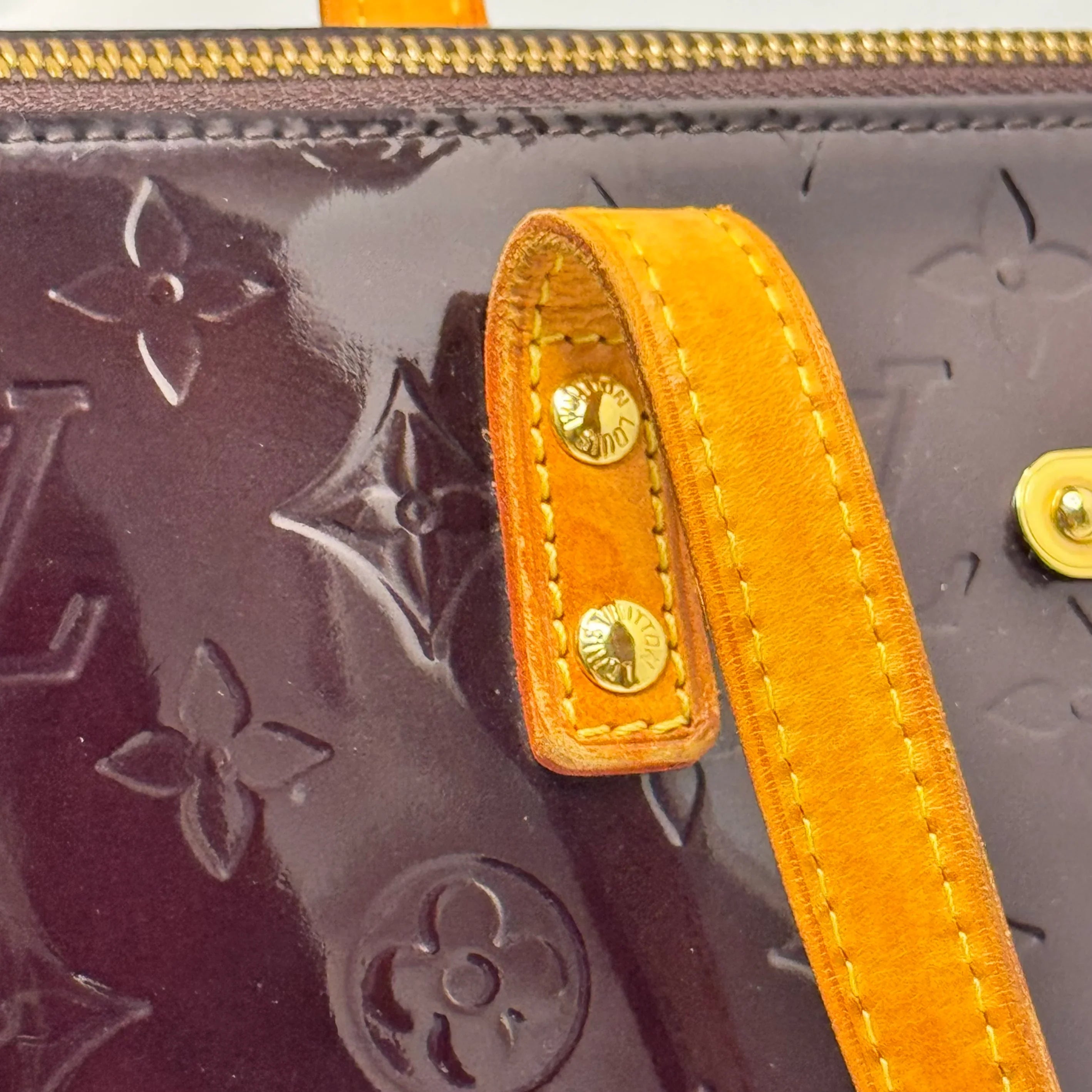 Louis Vuitton Vernis Bellevue PM in Dark Brown Patent Leather Bag
