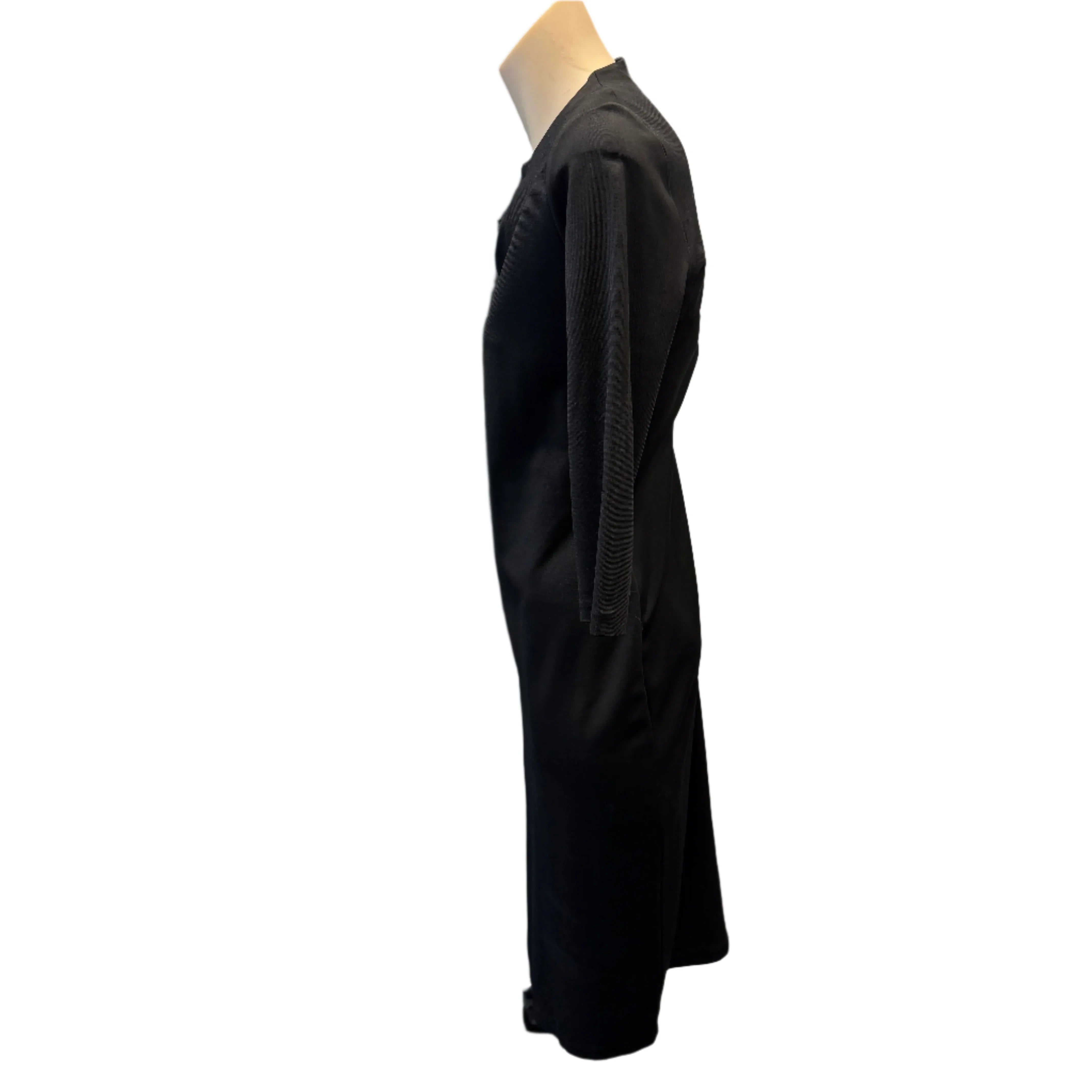 Versace Black Cutout Detail Sheath Midi Dress size 40