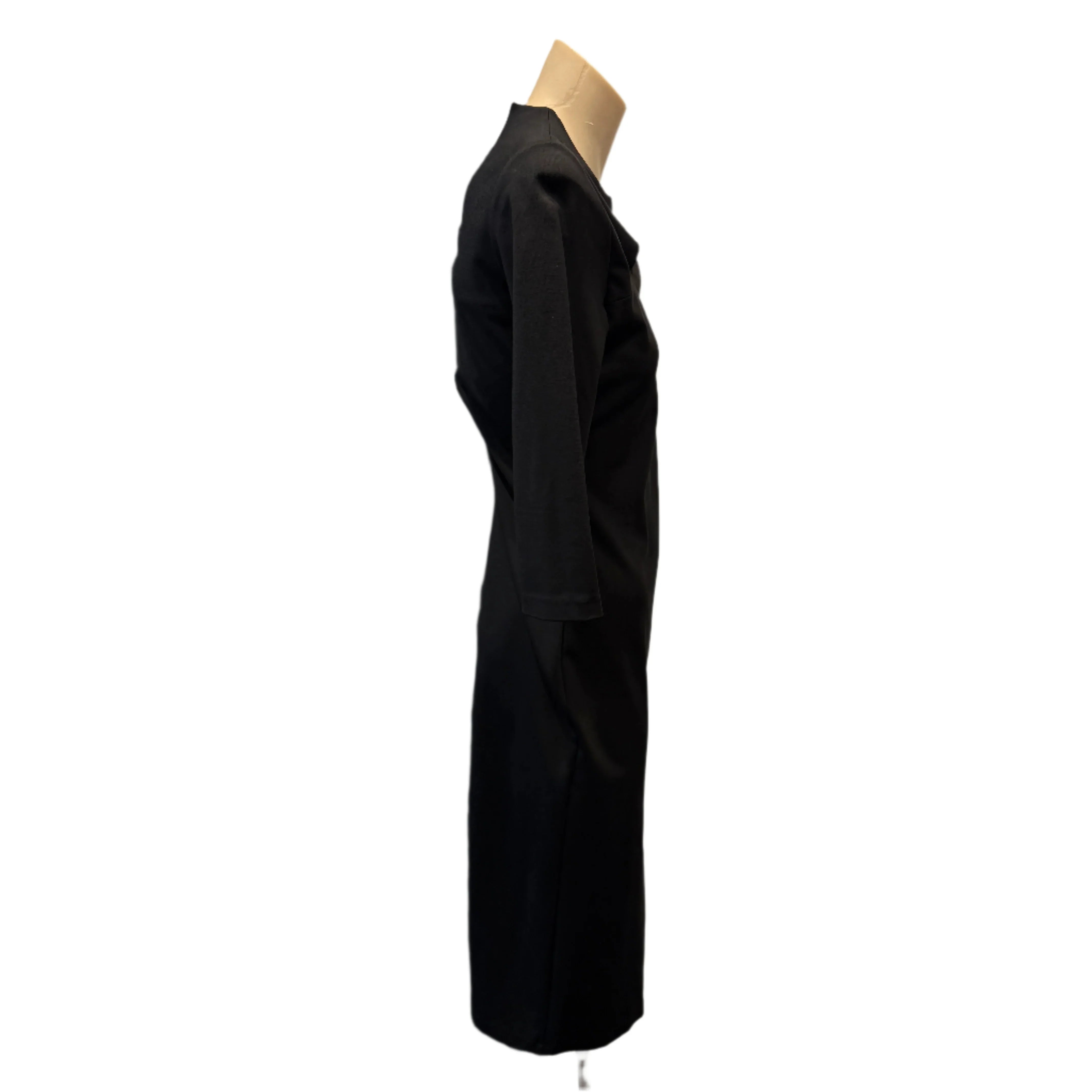 Versace Black Cutout Detail Sheath Midi Dress size 40