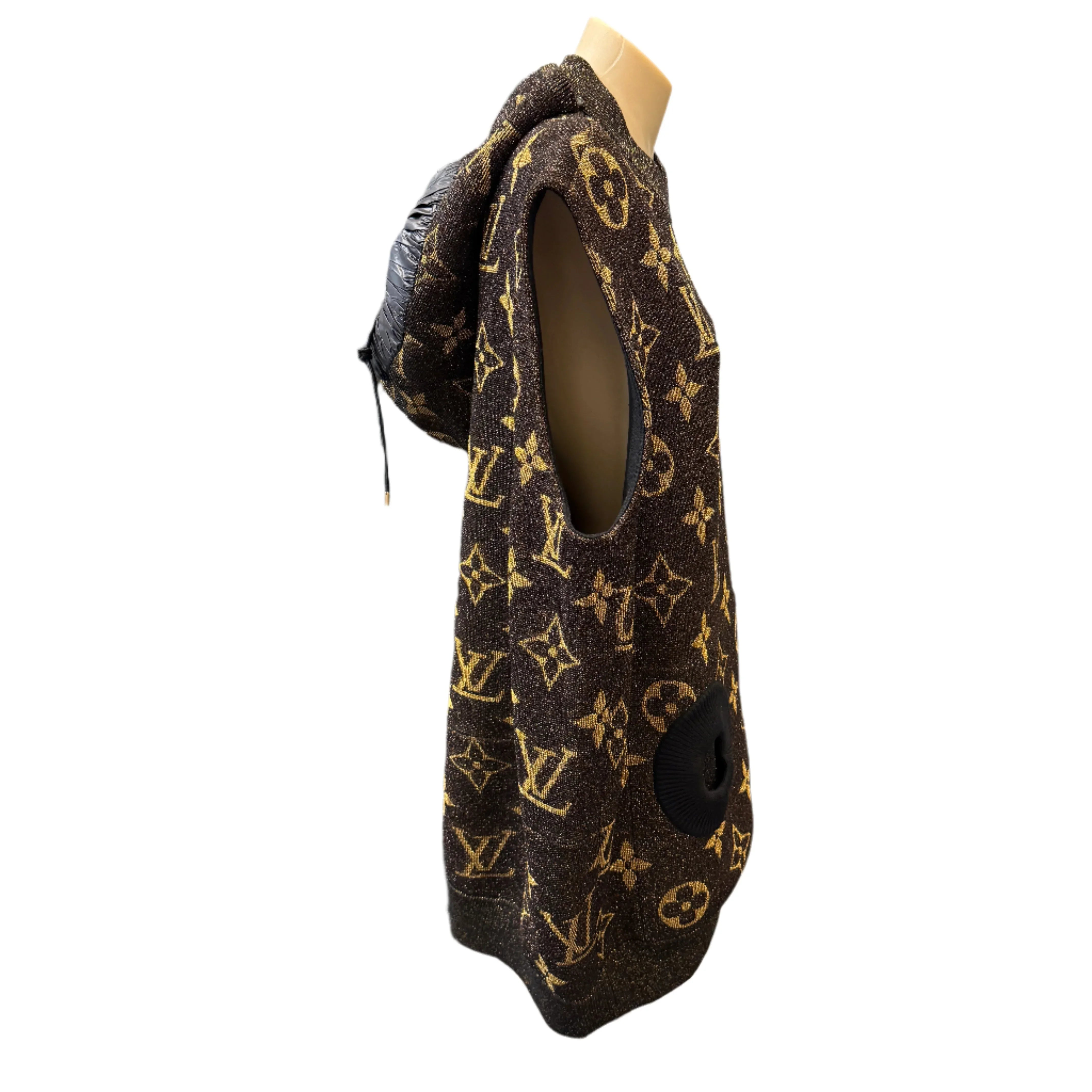 Louis Vuitton Monogram Lurex Hooded Vest Women's Small