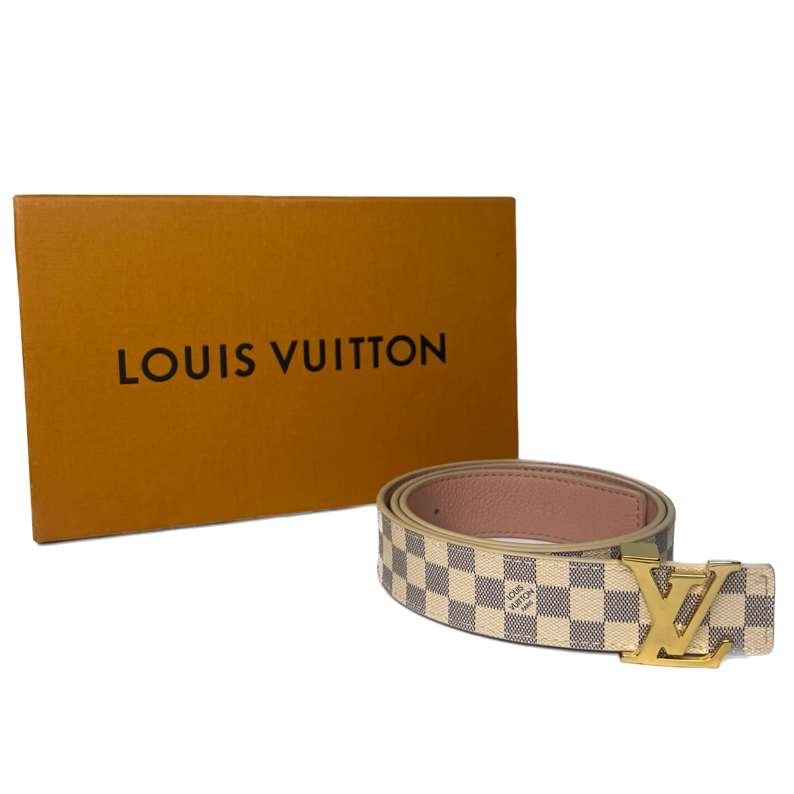 Louis Vuitton Damier Azur LV Initiales 30mm Reversible Belt