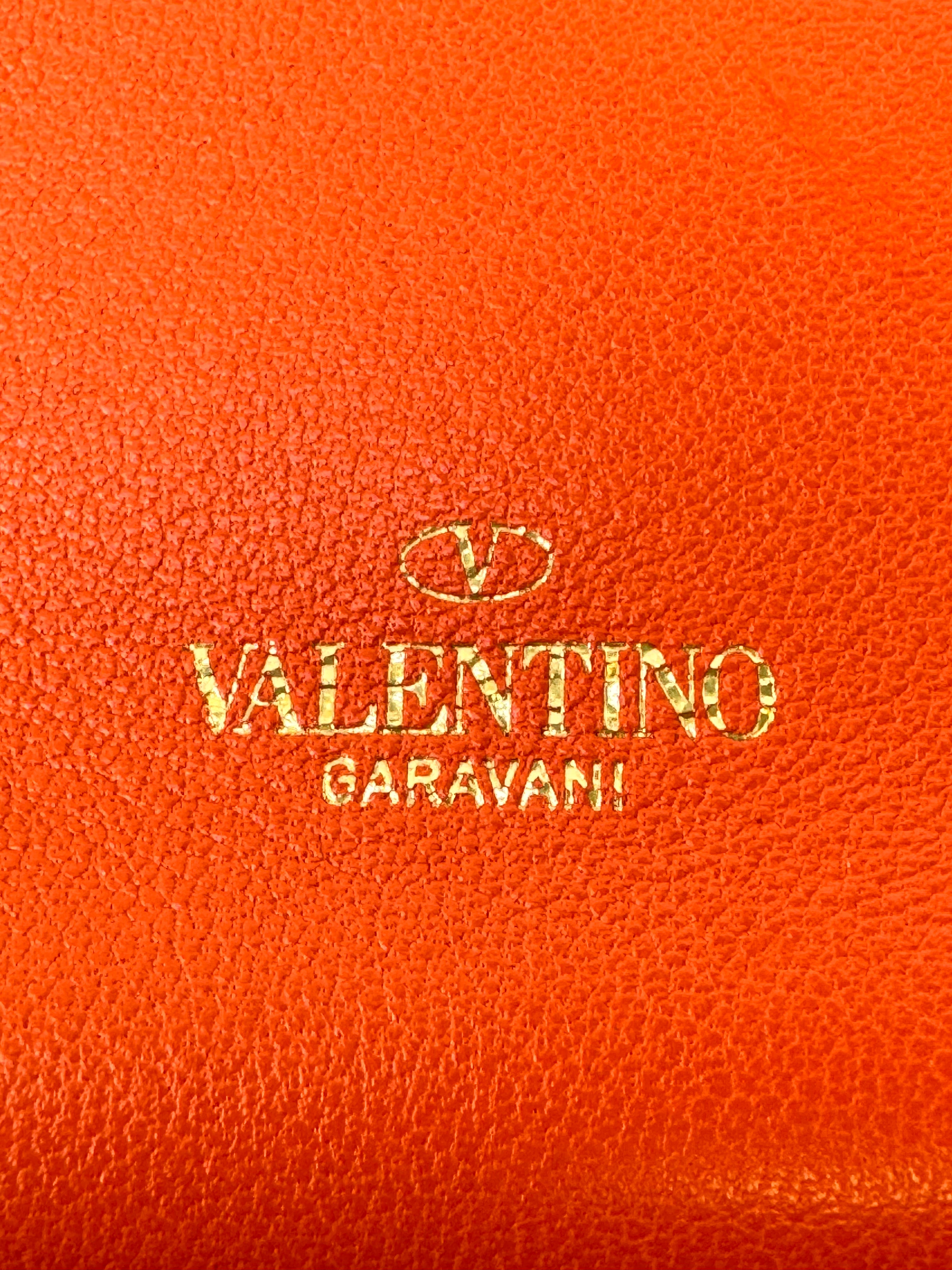 Valentino Garavani Stud Sign Shoulder Bag – Orange Nappa Leather