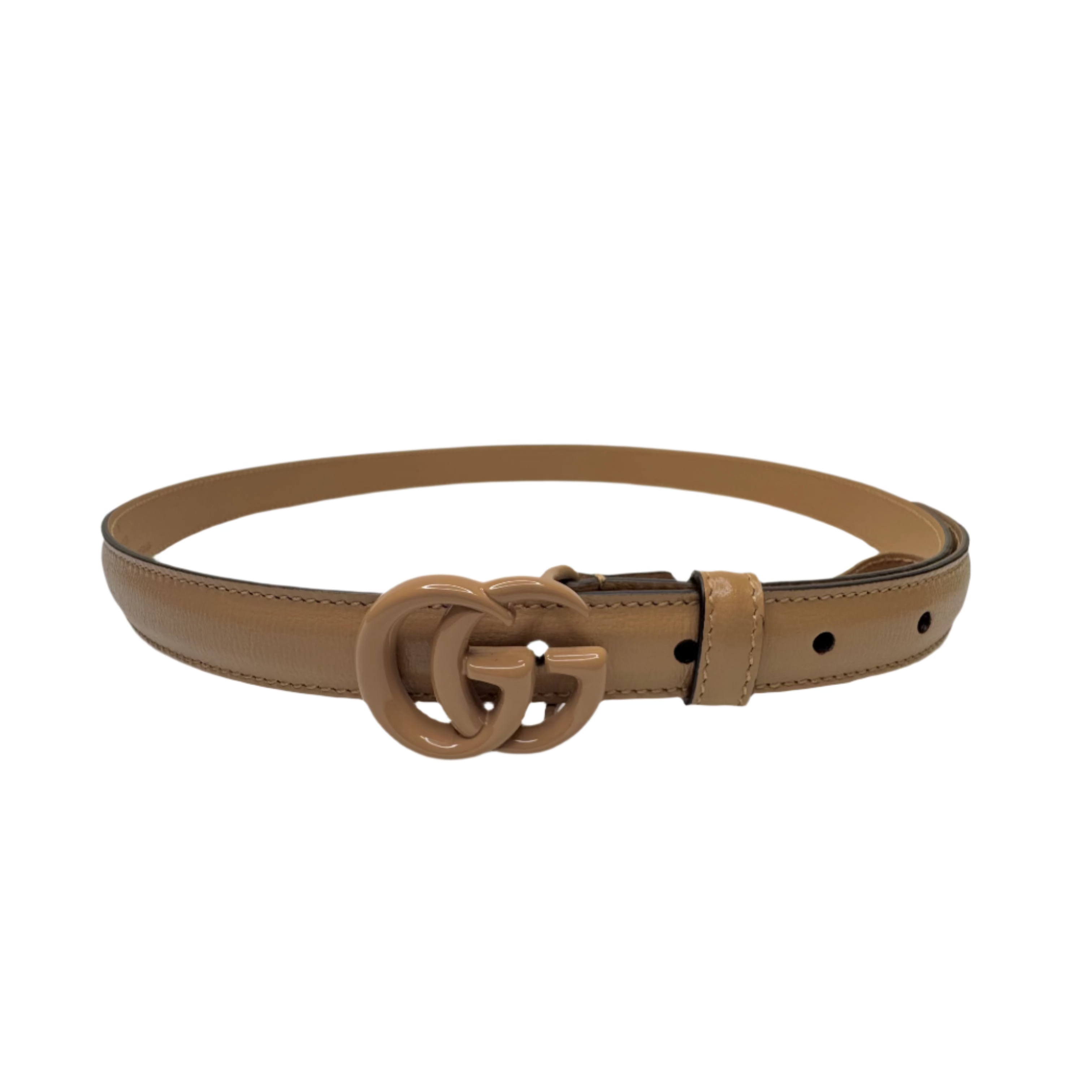 Gucci GG Marmont Monochrome Belt Leather with Enamel Thin