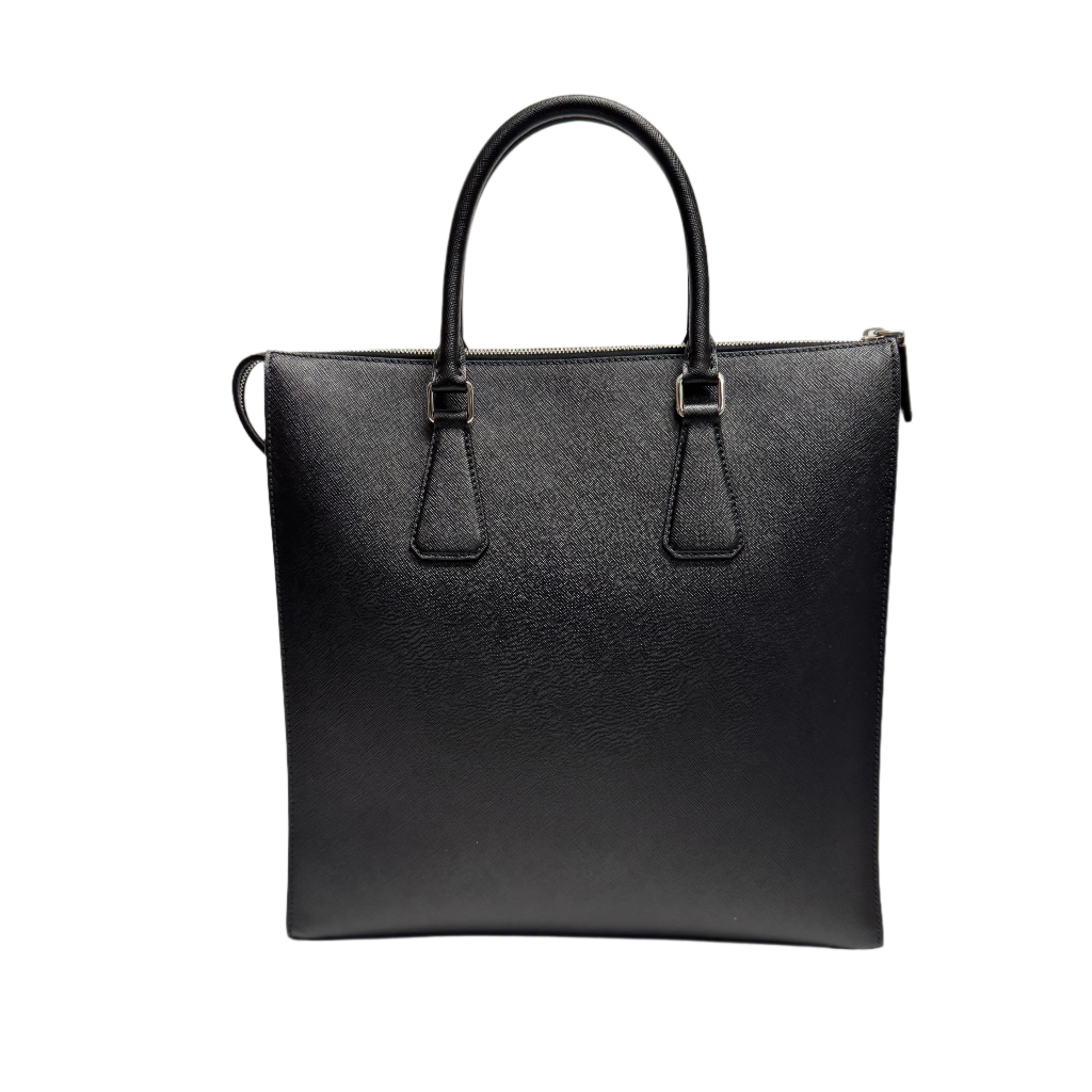 Prada Saffiano Tall Tote Bag Black