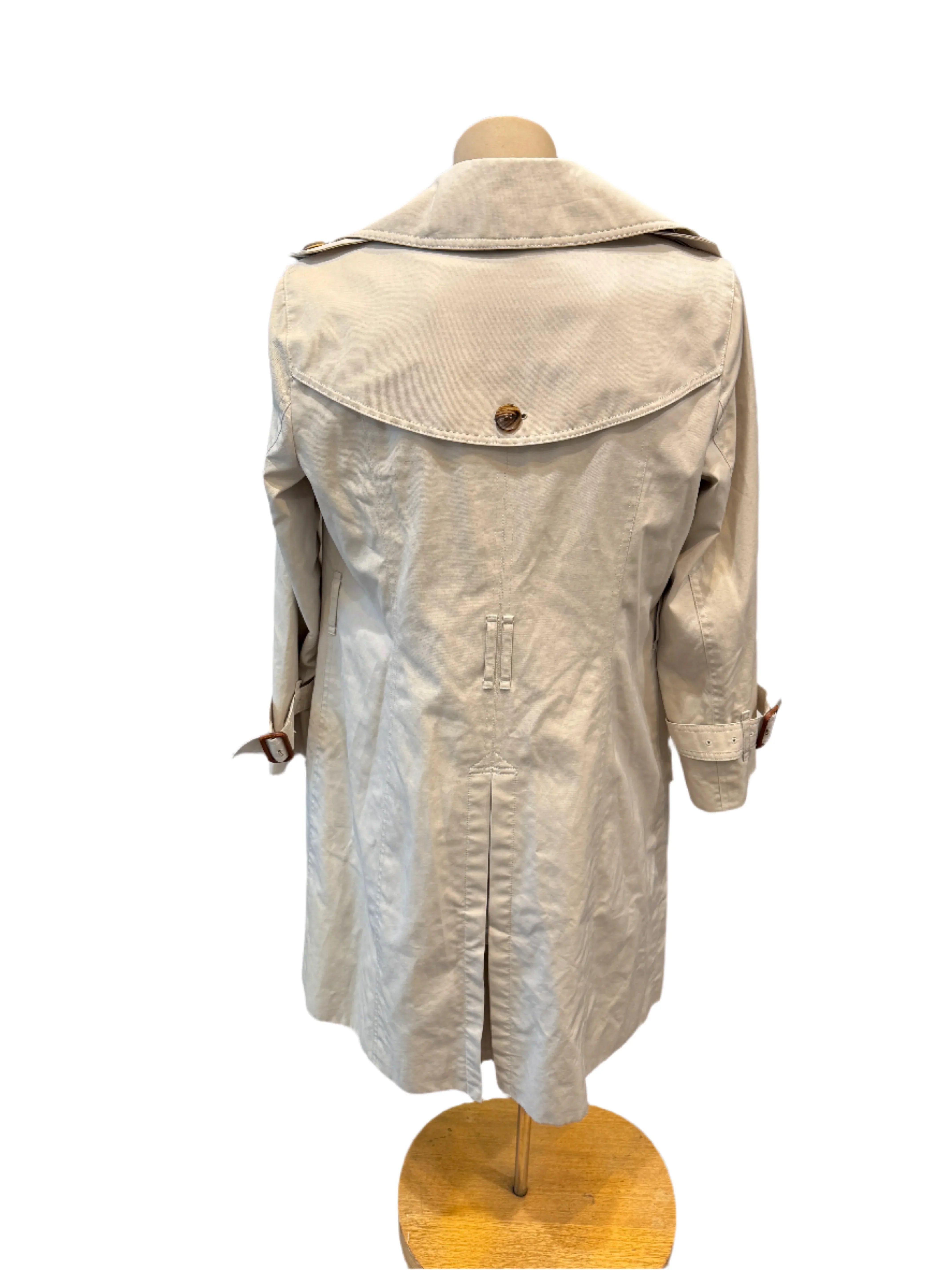 Burberry Coat Cotton Beige Check 40
