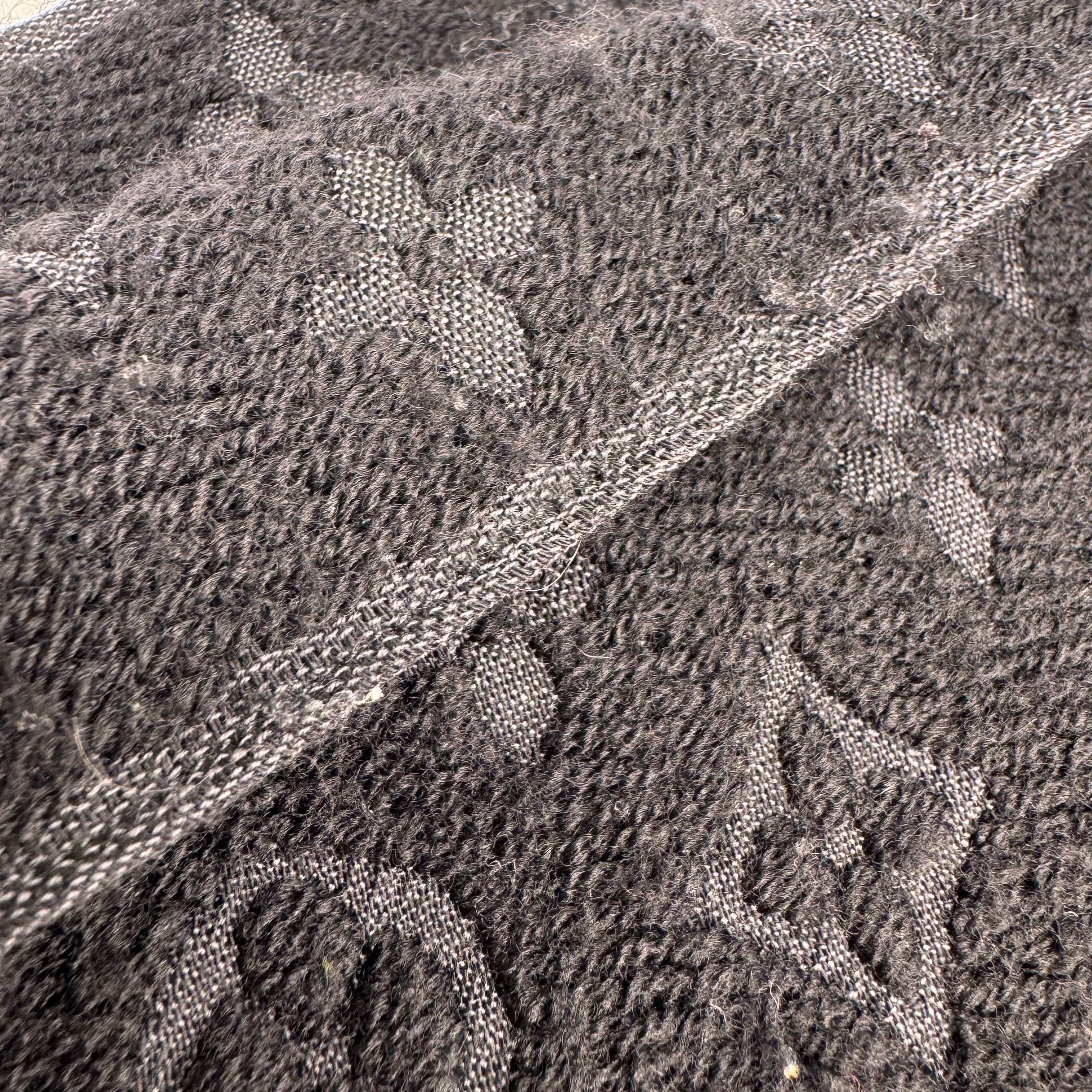 Louis Vuitton Monogram Wool Scarf Charcoal - Lost Designer