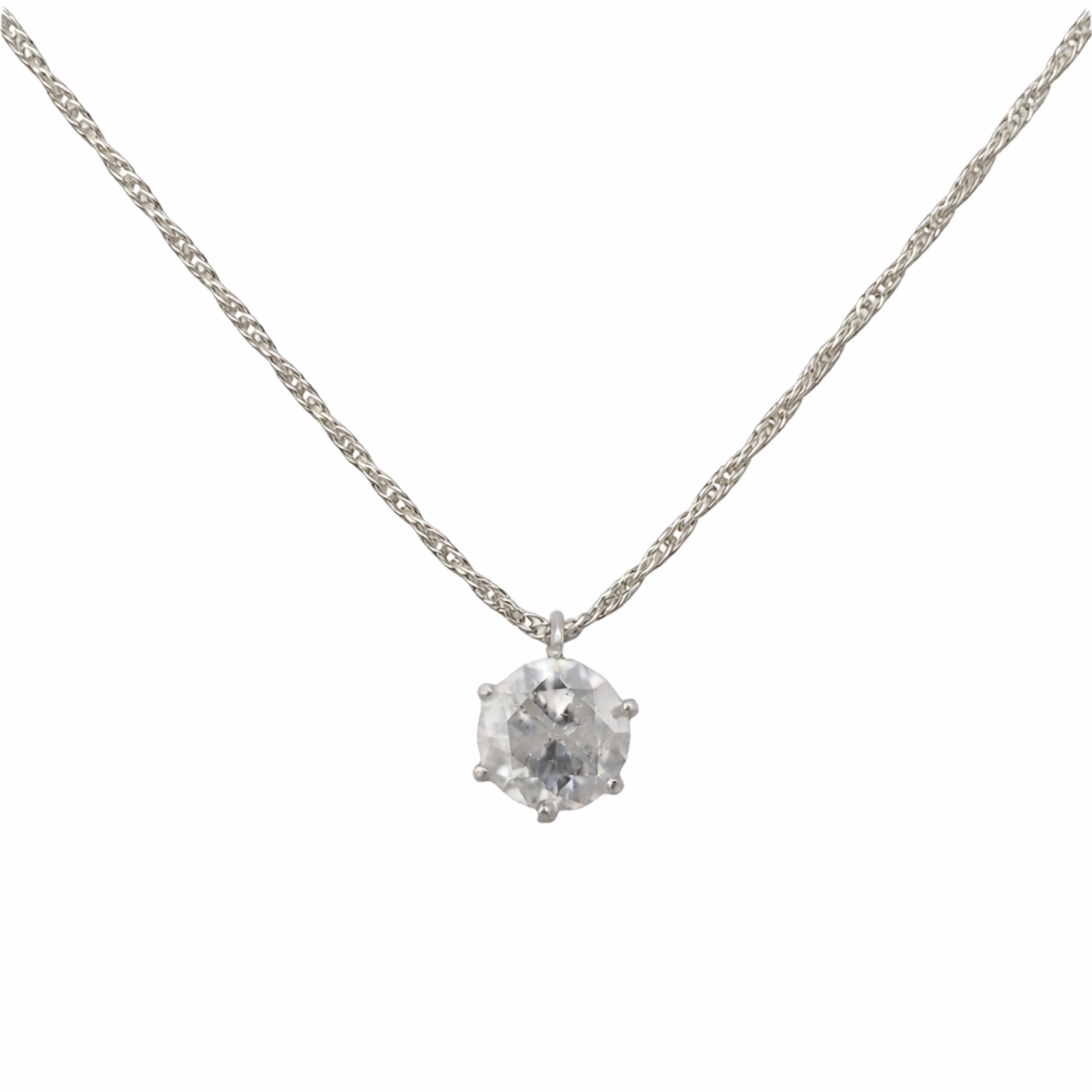 0.60Ct Natural Diamond Solitaire Pendant Necklace In Platinum