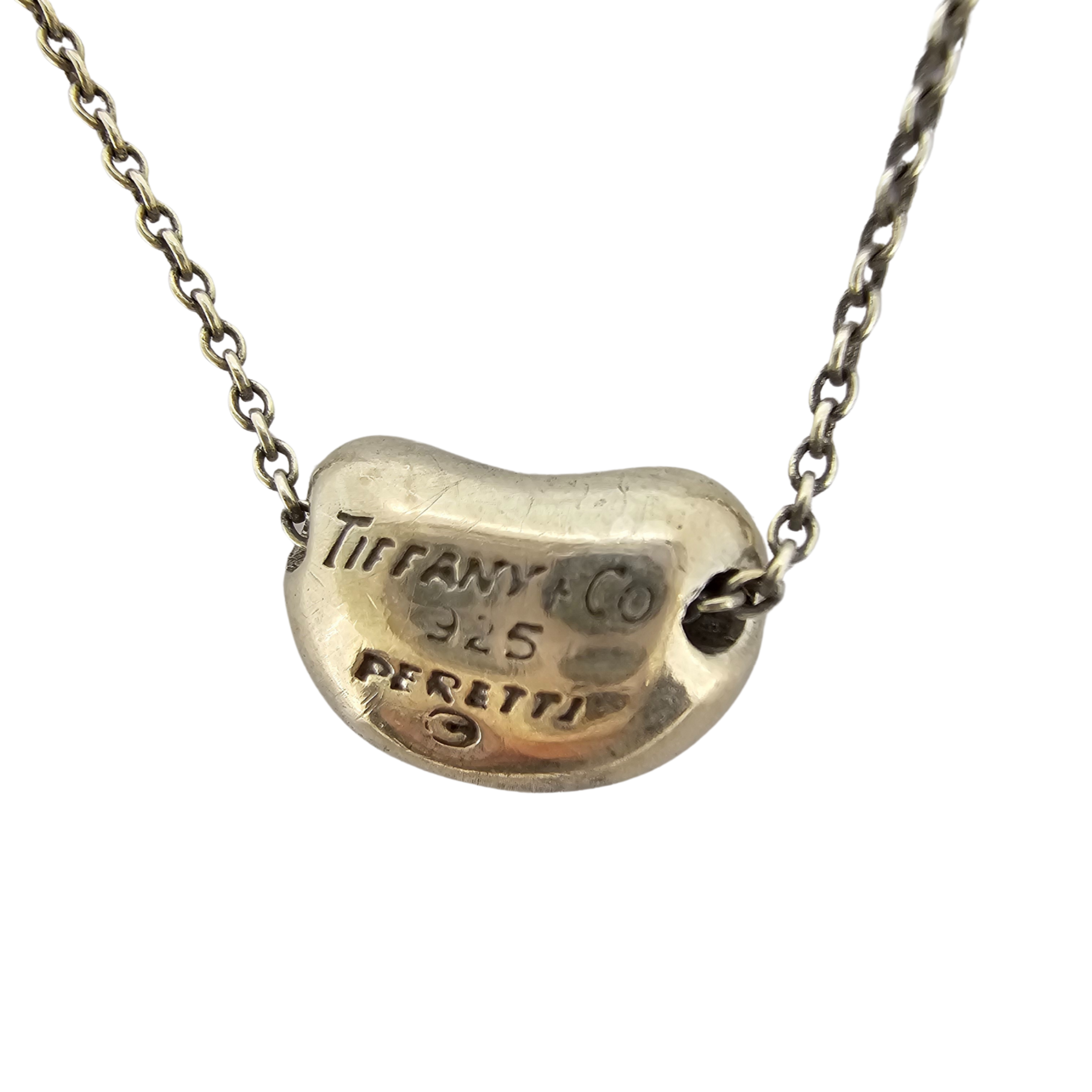 Tiffany & Co Sterling Silver Bean Necklace