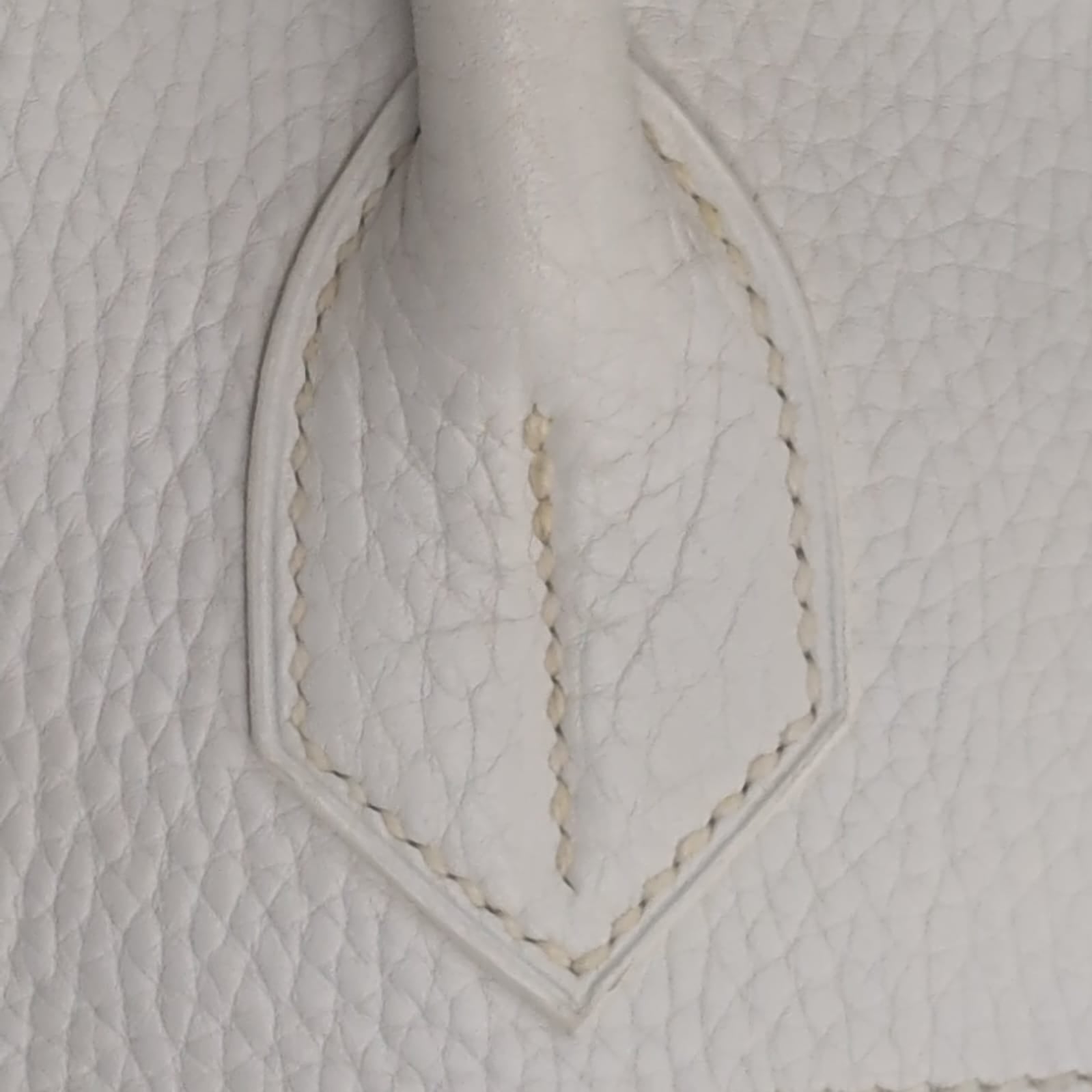 Hermès Birkin Shoulder 42 White Etoupe Clemence Palladium Hardware □J Stamp