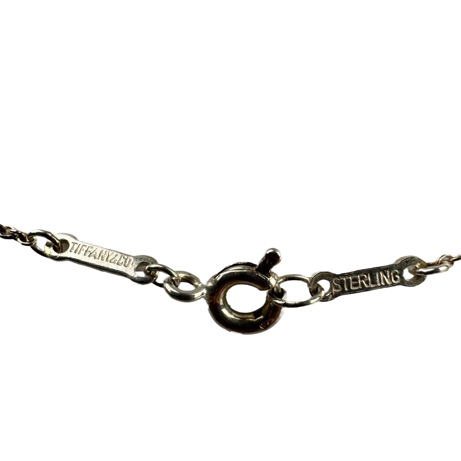 Tiffany & Co Elsa Peretti Open Small Heart Necklace Sterling Silver