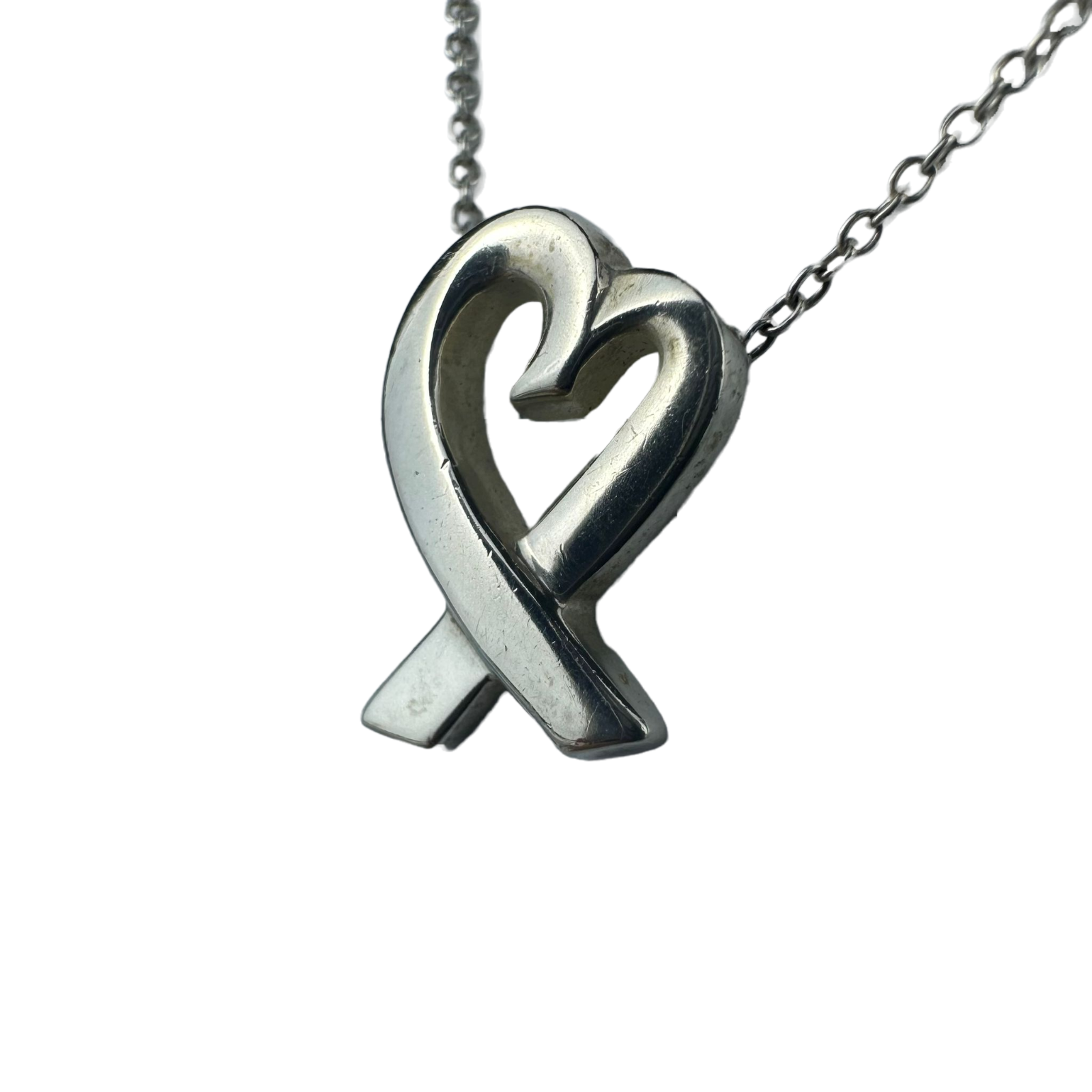 Tiffany & Co Paloma Picasso Loving Heart Pendant Necklace Sterling Silver