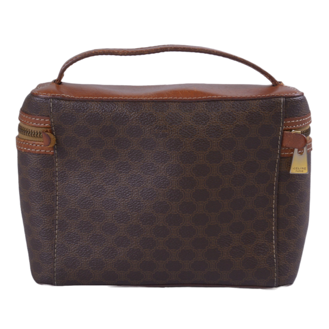 Celine Macadam Monogram Vanity Bag Brown