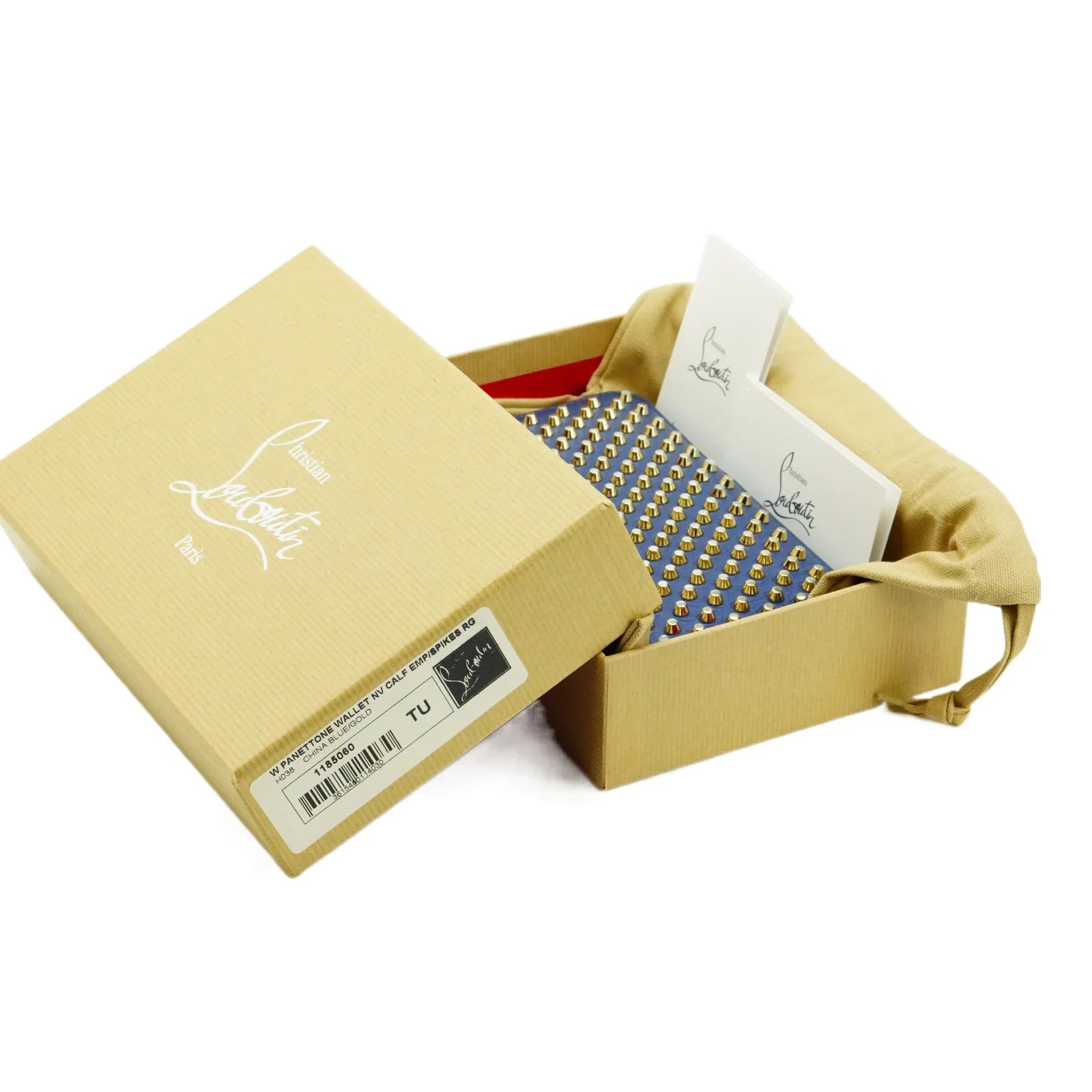 Christian Louboutin Panettone Spike Long Wallet Blue