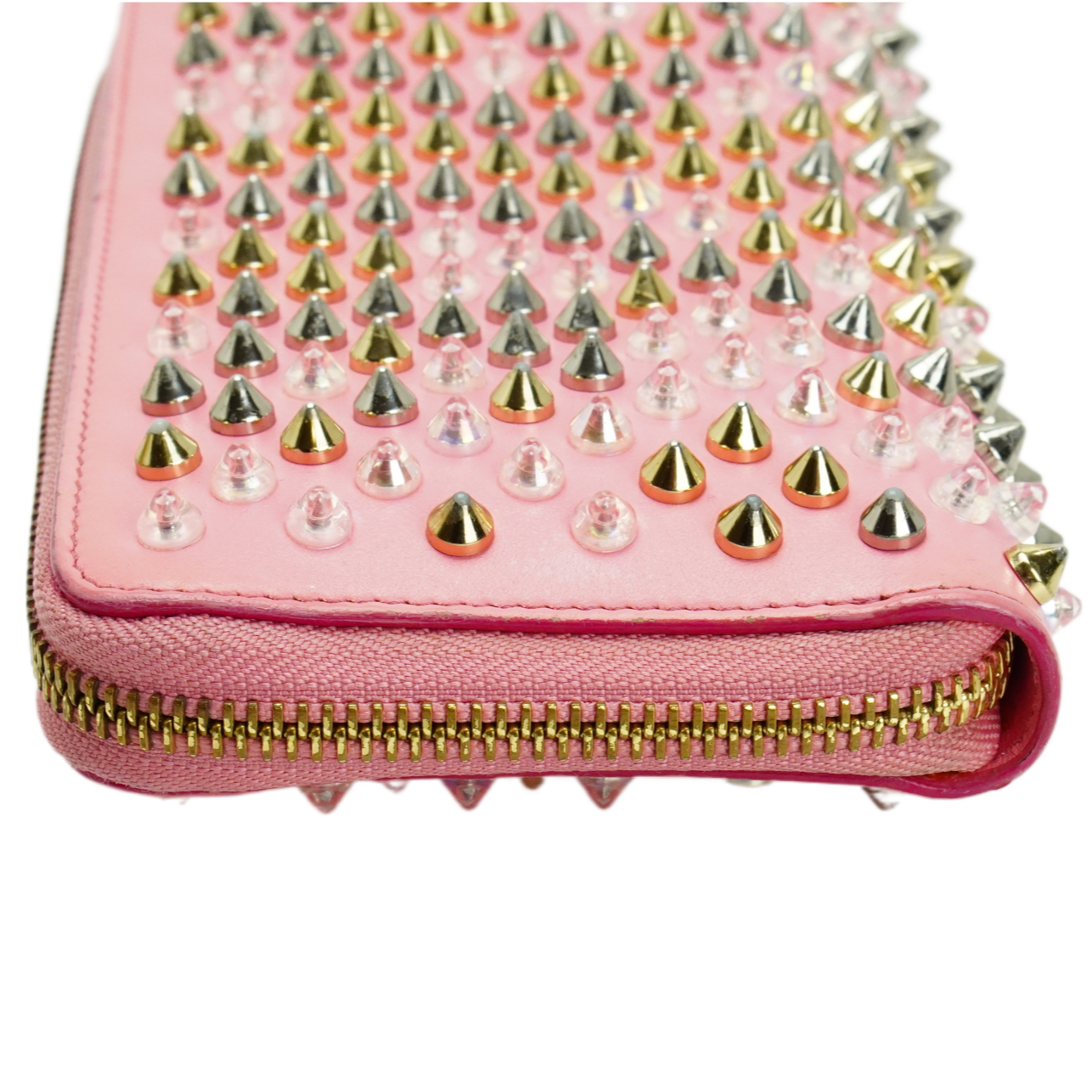 Christian Louboutin Panettone Spike Long Wallet Pink