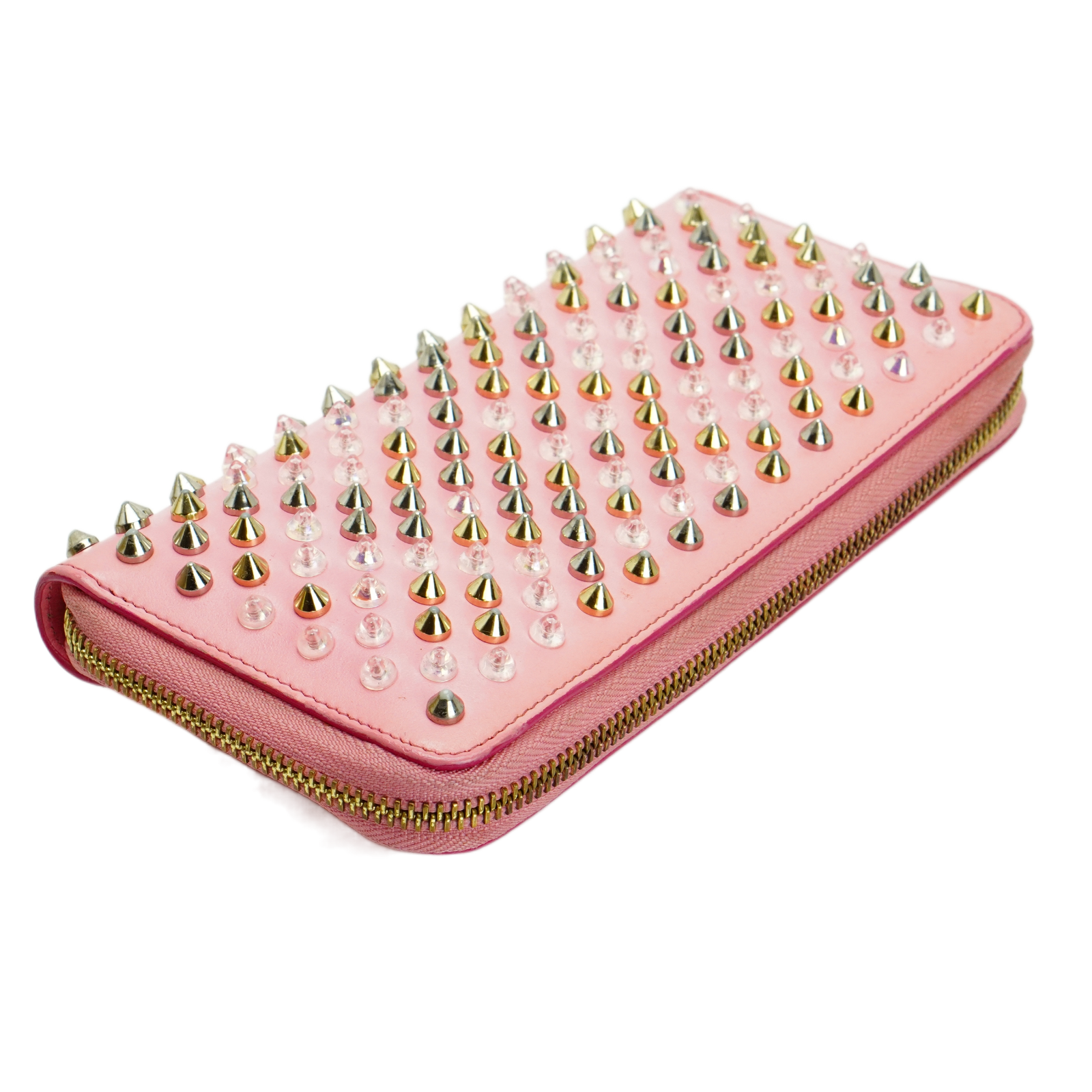 Christian Louboutin Panettone Spike Long Wallet Pink