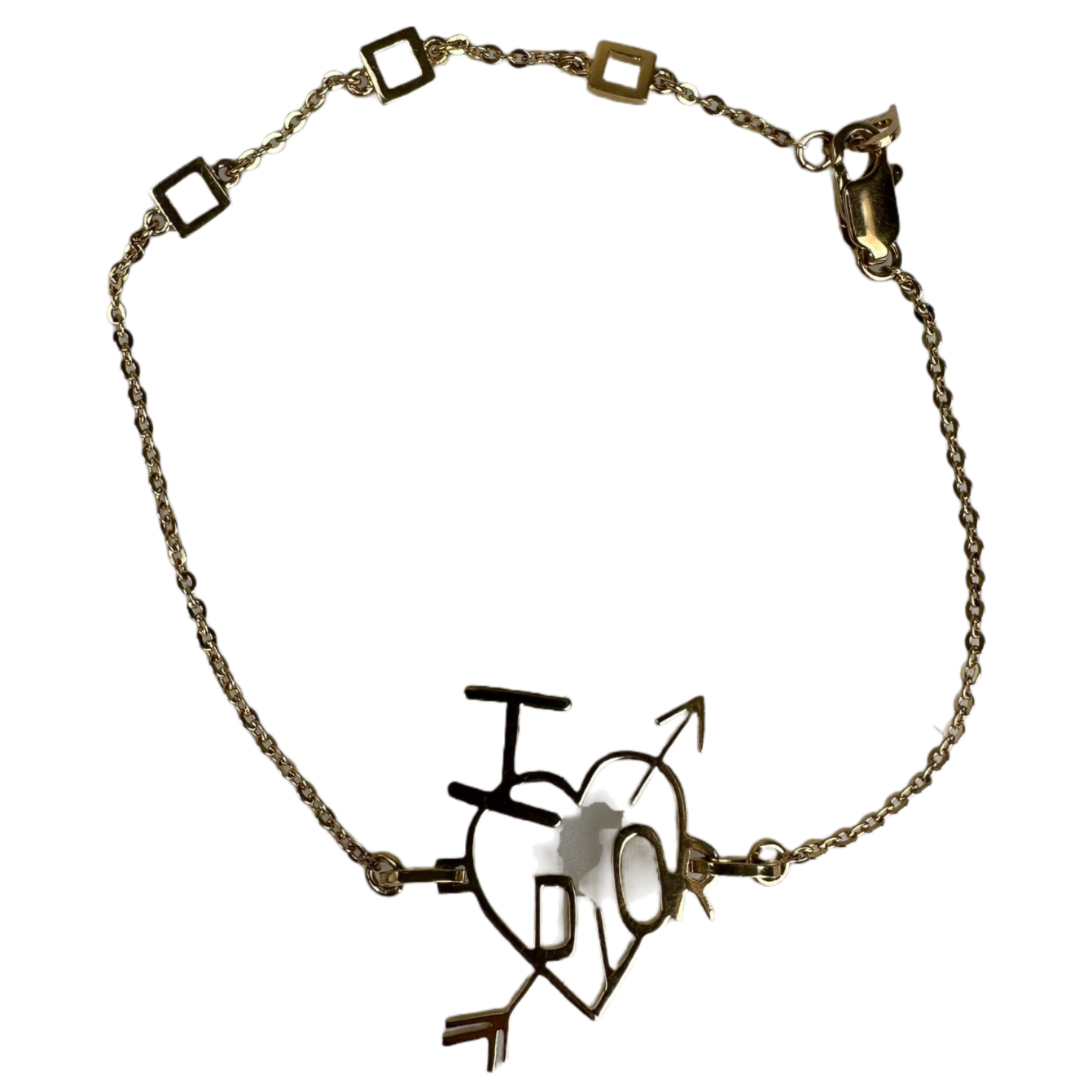Christian Dior ‘I Love Dior’ Heart Bracelet Gold