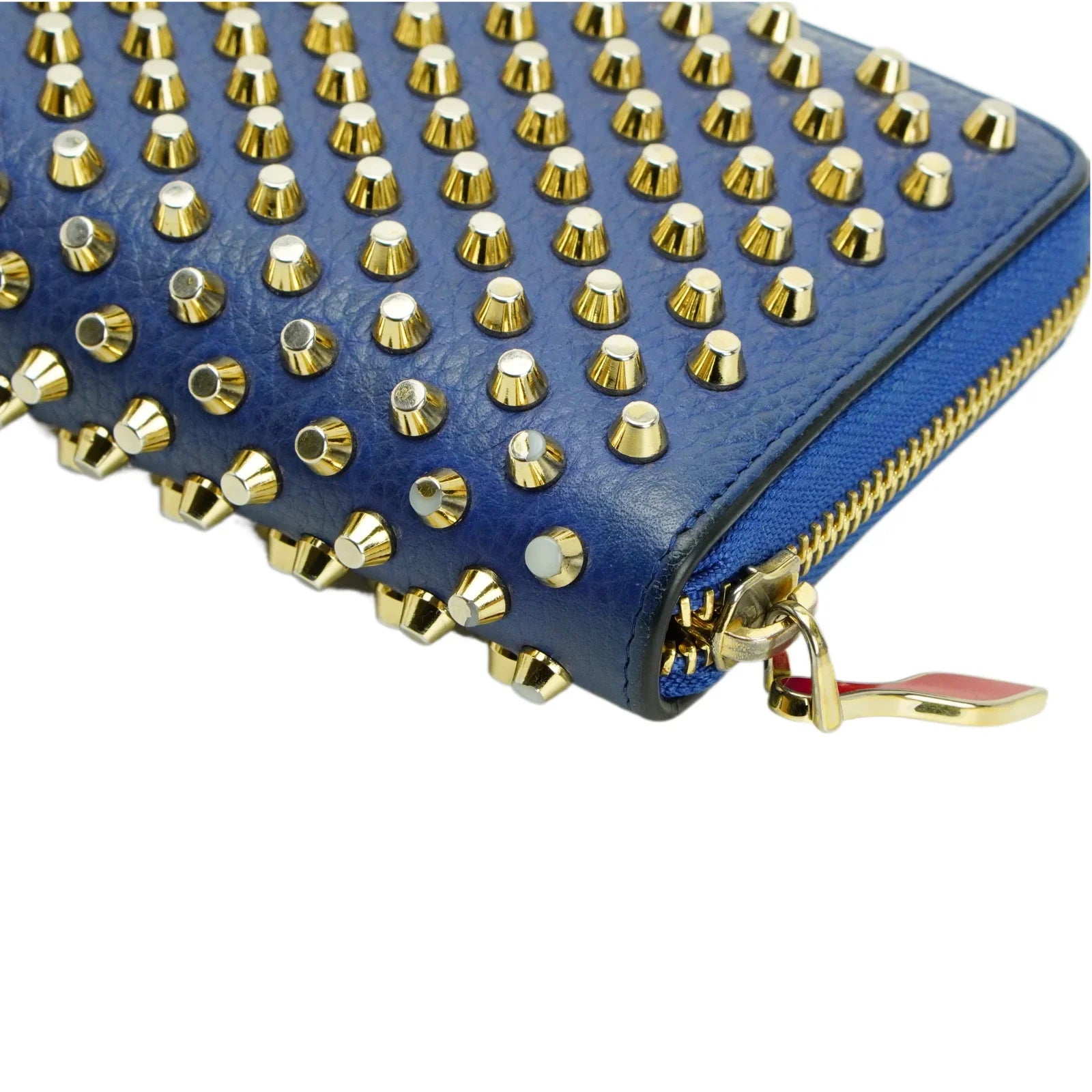 Christian Louboutin Panettone Spike Long Wallet Blue